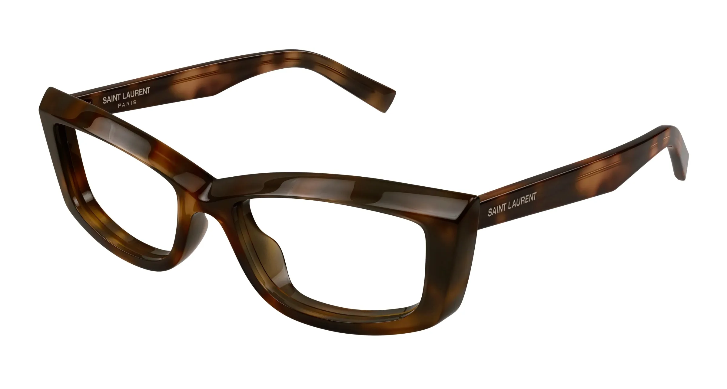 SAINT LAURENT SL 658 OPT 002 Montature da vista Acetato Havana Trasparente Cat Eye - immagine 1