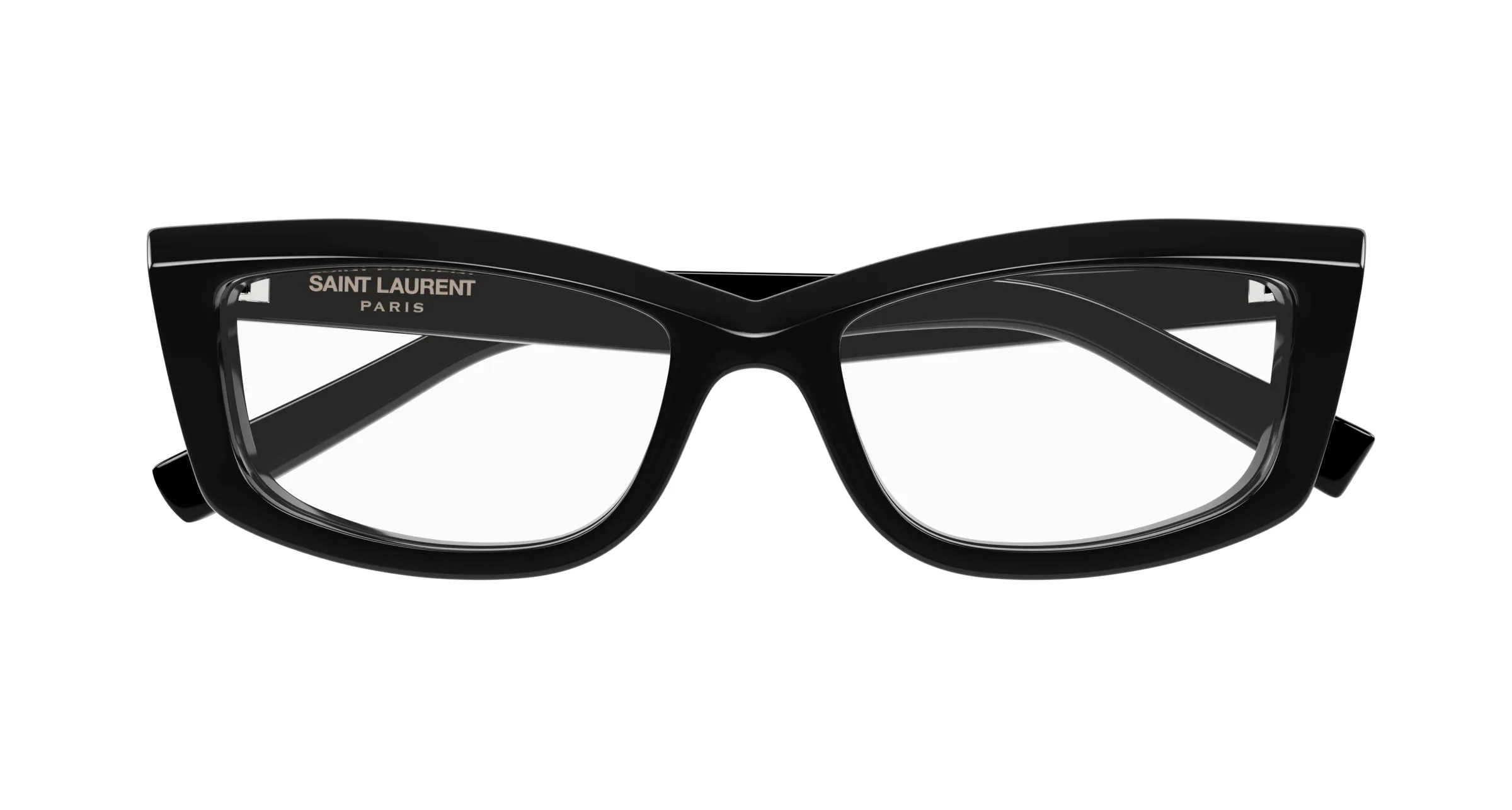 SAINT LAURENT SL 658 OPT 001 Montature da vista Acetato Nero Trasparente Cat Eye - immagine 2