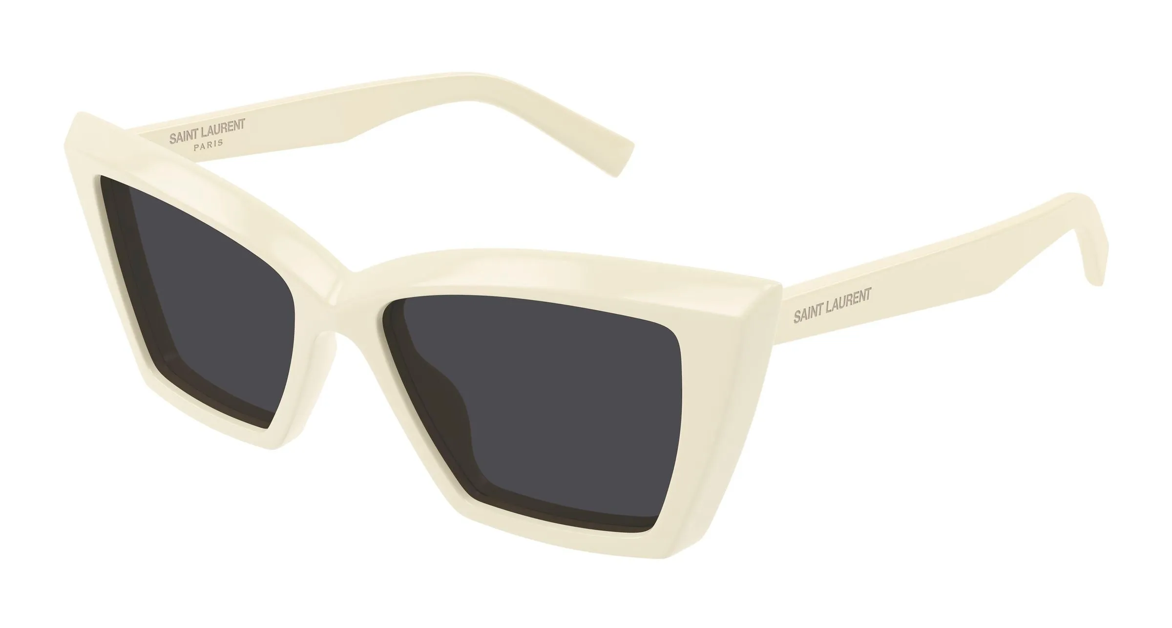 SAINT LAURENT SL 657 005 Occhiali da sole Acetato Avorio Nero Cat Eye - immagine 1
