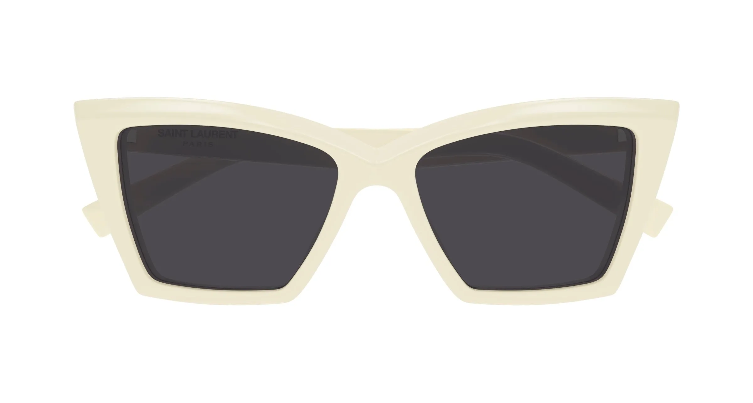 SAINT LAURENT SL 657 005 Occhiali da sole Acetato Avorio Nero Cat Eye - immagine 2