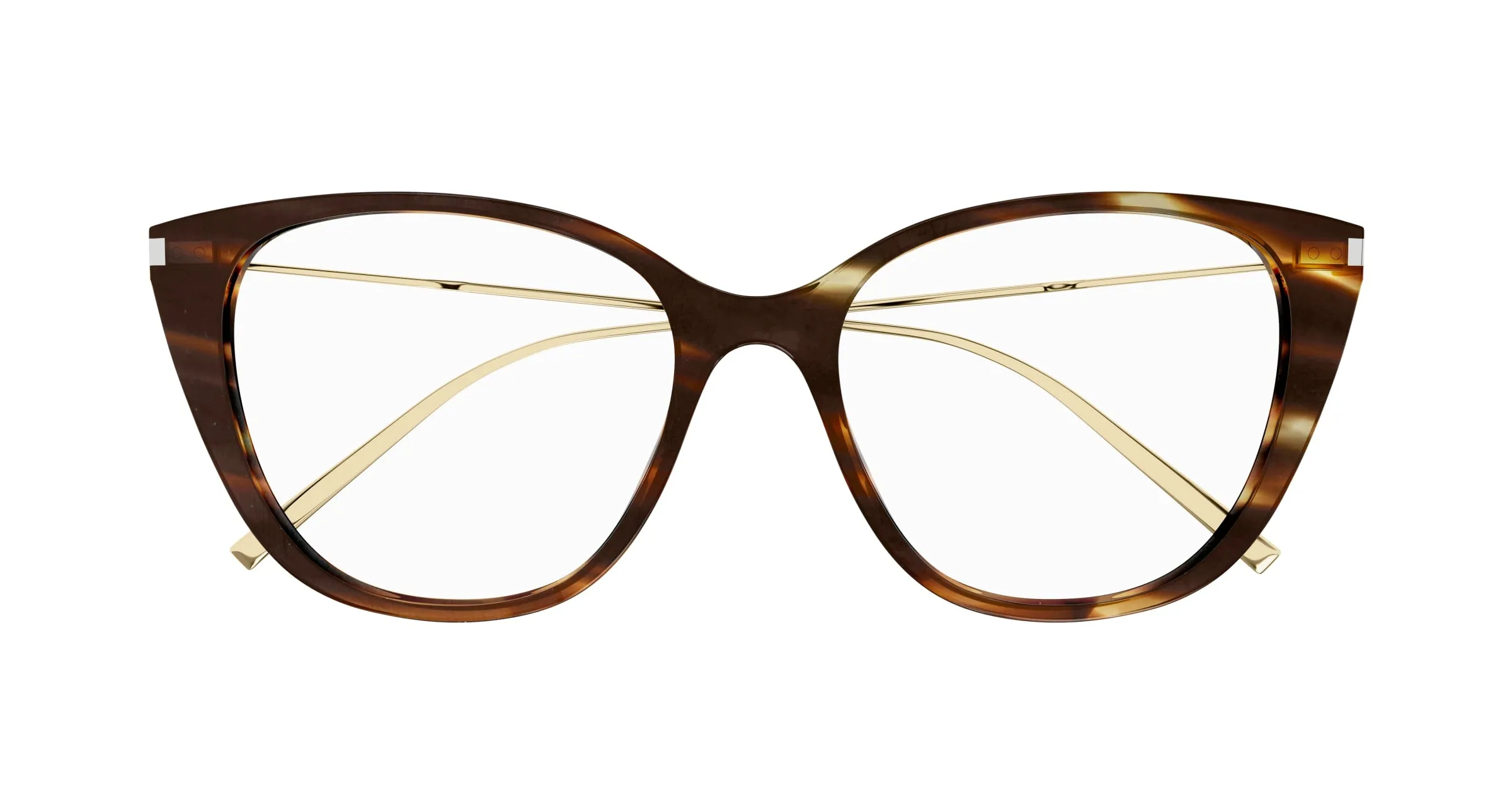SAINT LAURENT SL 627 004 Montature da vista Acetato Havana Trasparente Cat Eye ["Antiriflesso"] - immagine 2