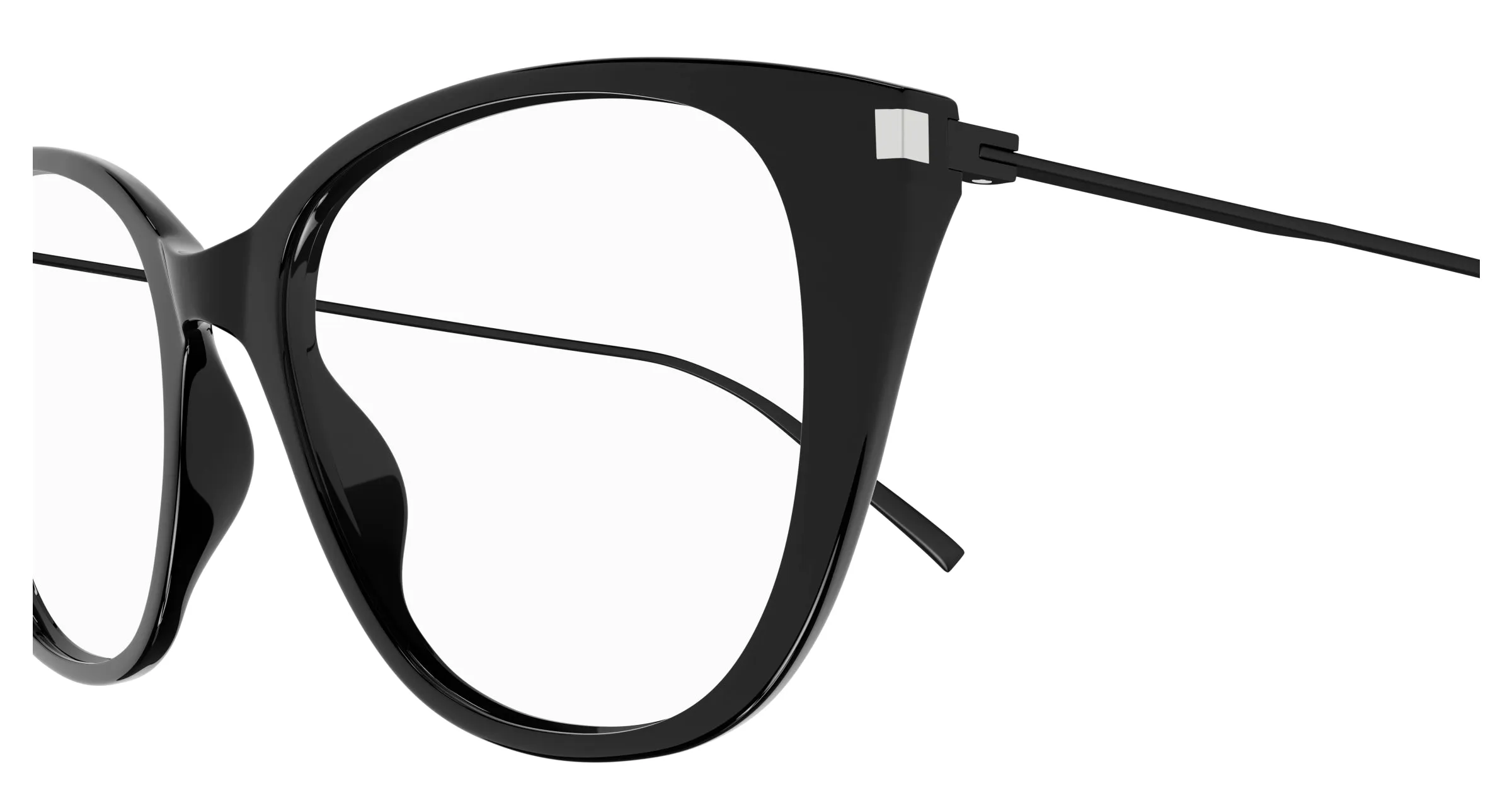 SAINT LAURENT SL 627 001 Montature da vista Acetato Nero Trasparente Cat Eye ["Antiriflesso"] - immagine 3
