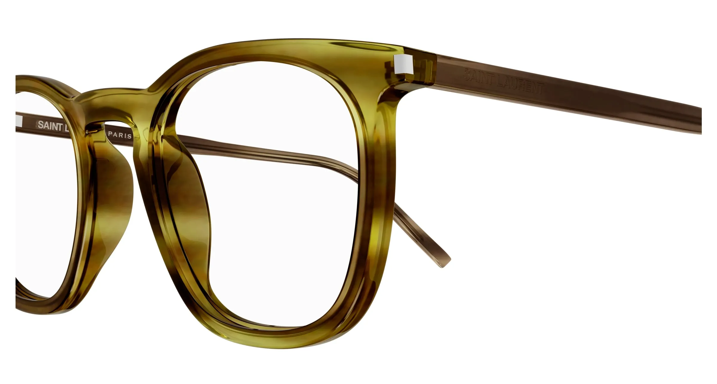 SAINT LAURENT SL 623 OPT 005 Montature da vista Acetato Havana Trasparente Rotonda ["Antiriflesso"] - immagine 3