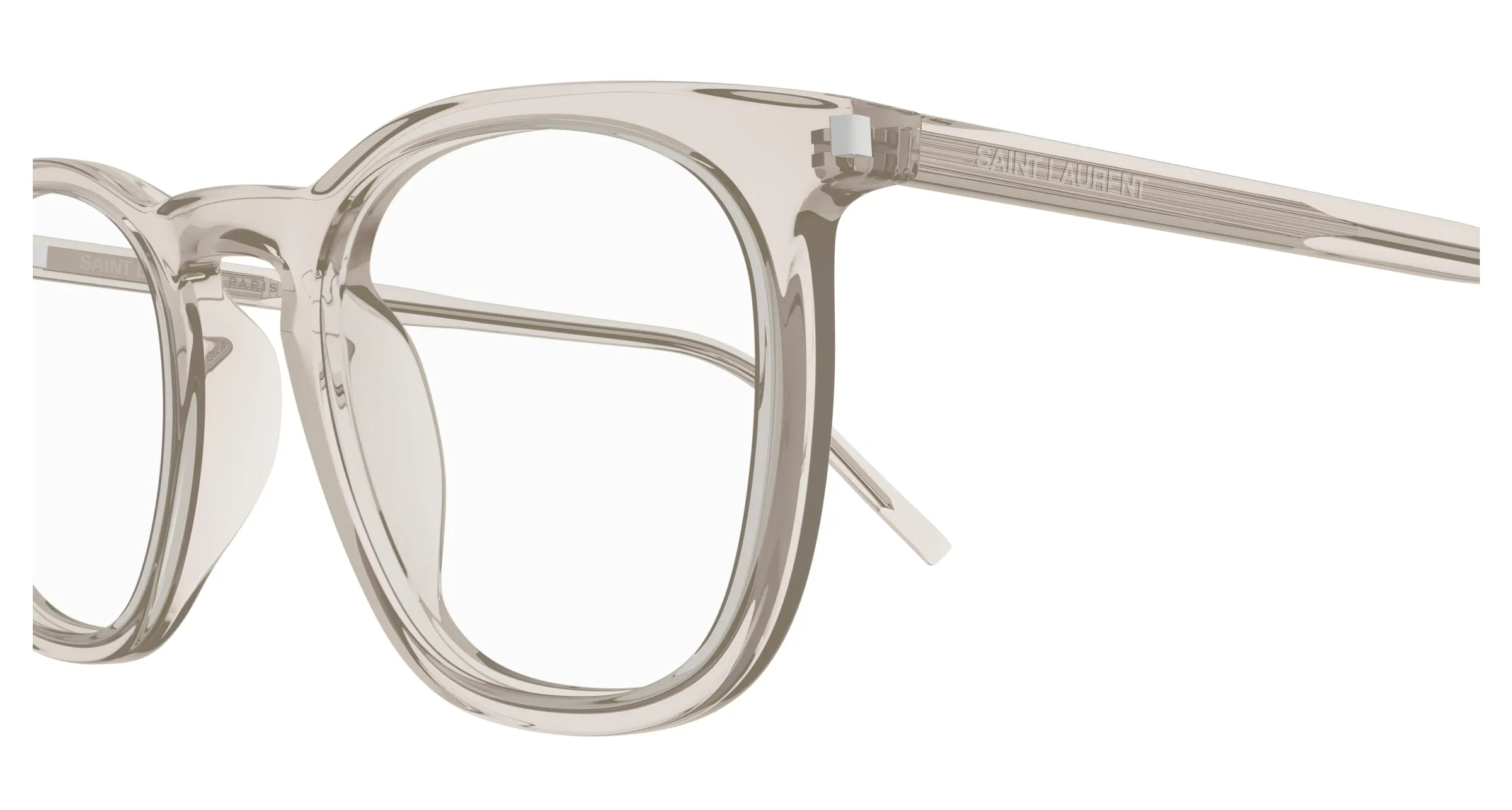 SAINT LAURENT SL 623 OPT 004 Montature da vista Acetato Beige Trasparente Rotonda ["Antiriflesso"] - immagine 3