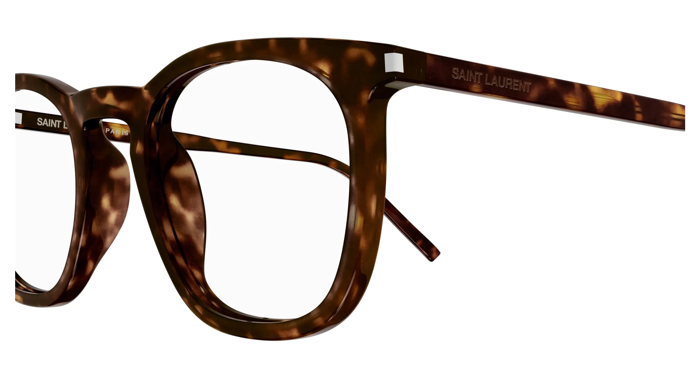 SAINT LAURENT SL 623 OPT 002 Montature da vista Acetato Havana Trasparente Rotonda ["Antiriflesso"] - immagine 3