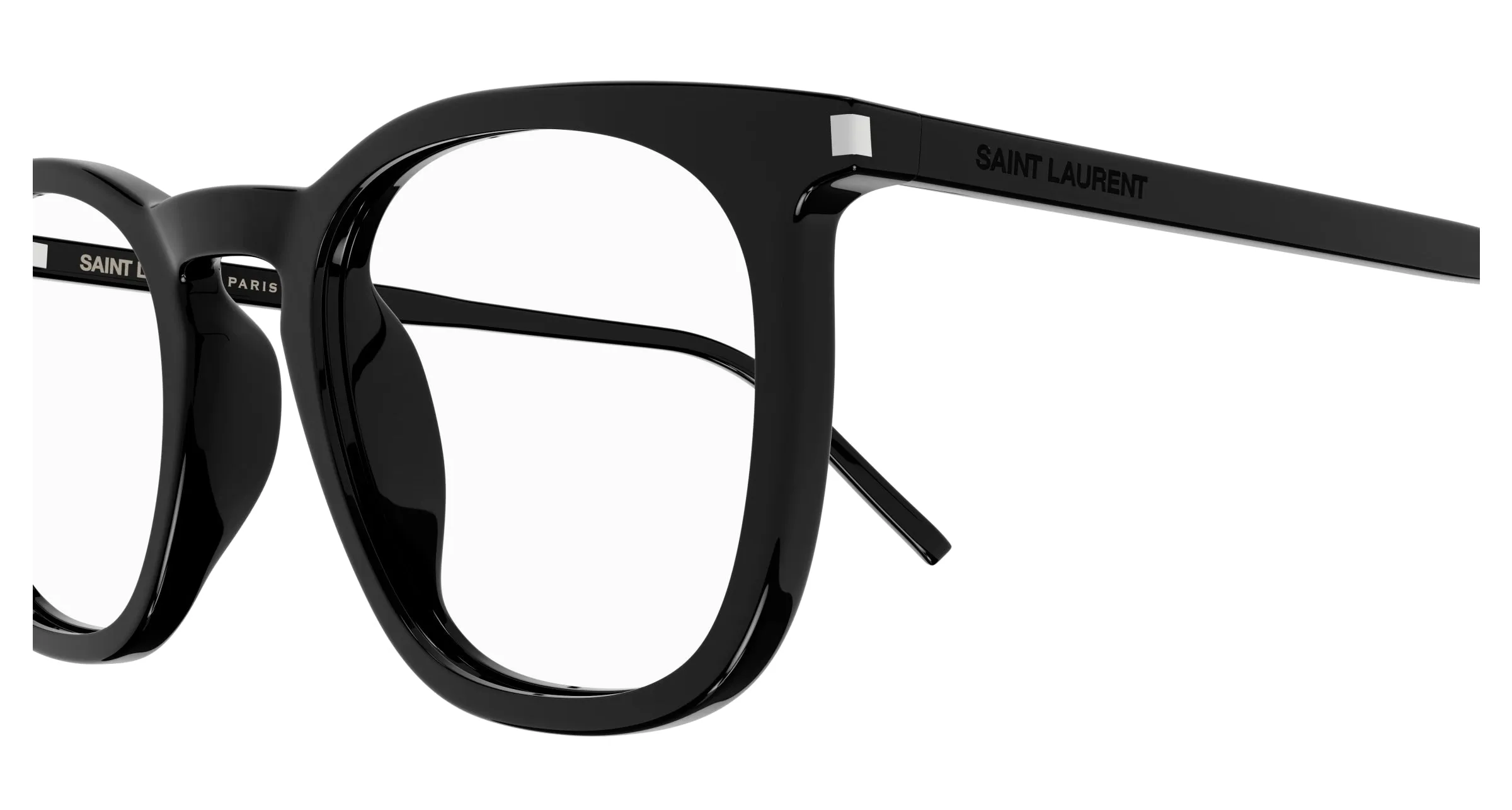 SAINT LAURENT SL 623 OPT 001 Montature da vista Acetato Nero Trasparente Rotonda ["Antiriflesso"] - immagine 3