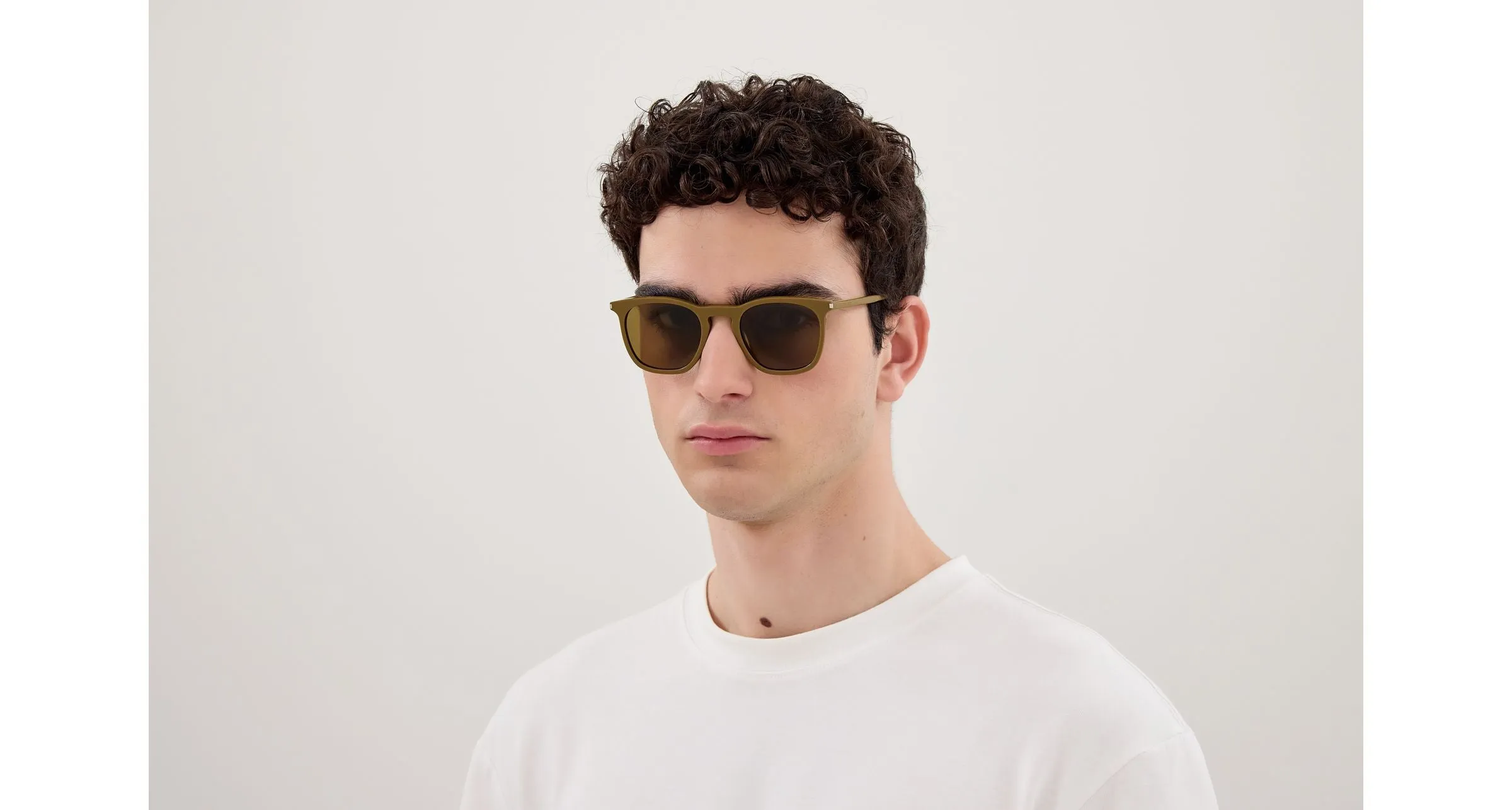 SAINT LAURENT SL 623 007 Occhiali da sole Acetato Marrone Marrone Rotonda - immagine 4