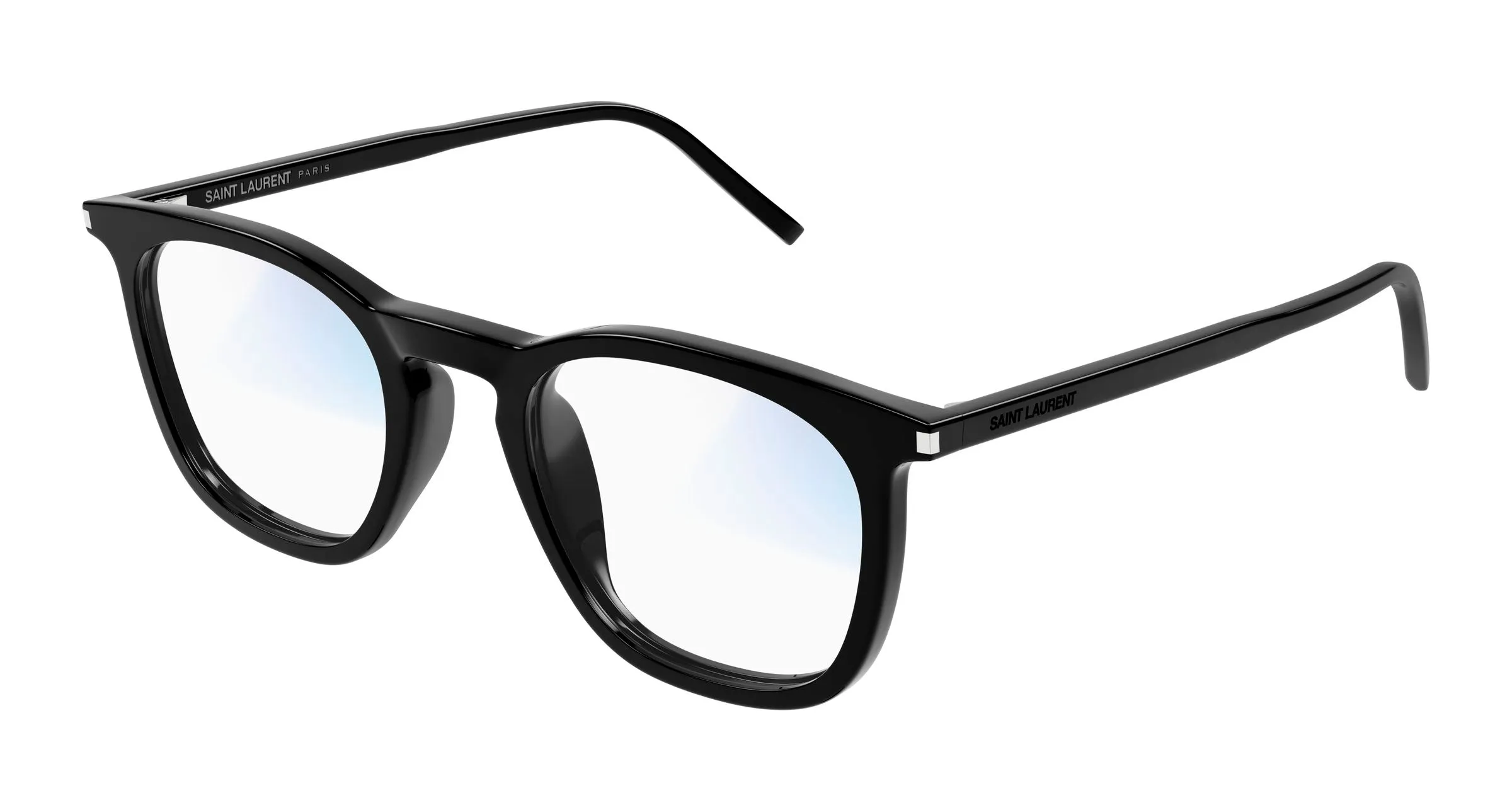 SAINT LAURENT SL 623 006 Occhiali da sole Acetato Nero Trasparente Rotonda Fotocromatico - immagine 1