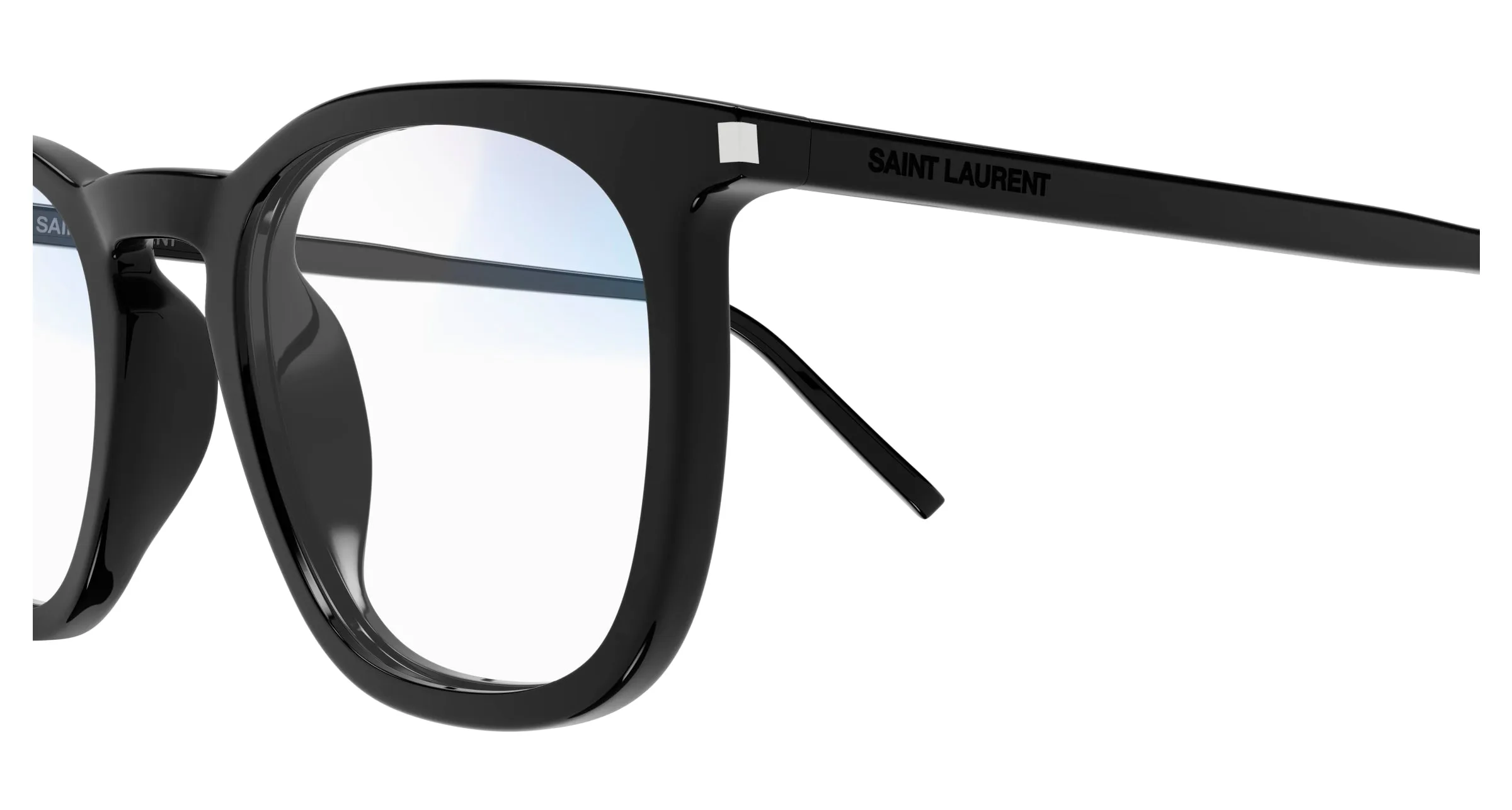 SAINT LAURENT SL 623 006 Occhiali da sole Acetato Nero Trasparente Rotonda Fotocromatico - immagine 3