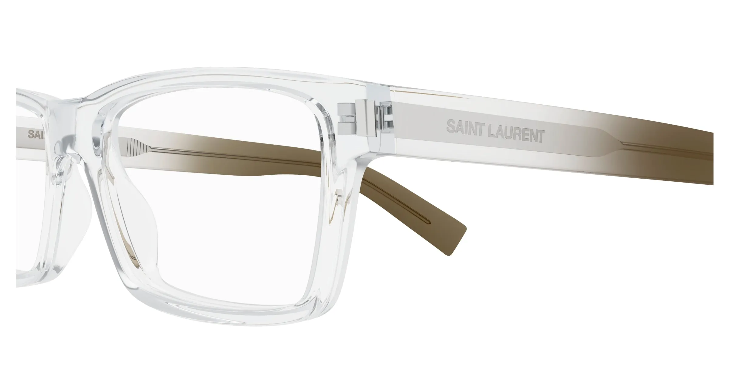 SAINT LAURENT SL 622 014 Montature da vista Acetato Cristallo Trasparente Squadrata ["Antiriflesso"] - immagine 3
