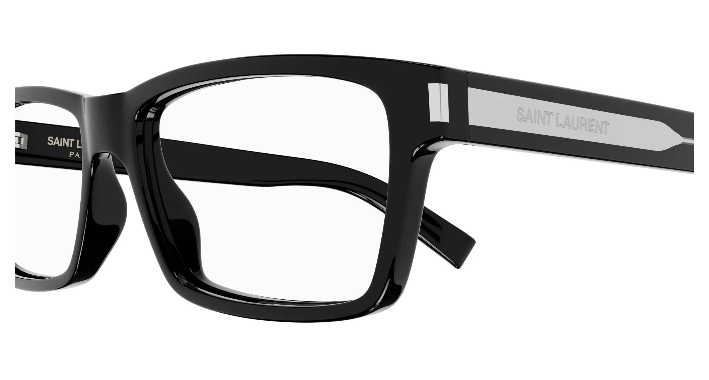 SAINT LAURENT SL 622 001 Montature da vista Acetato Nero Trasparente Squadrata ["Antiriflesso"] - immagine 3