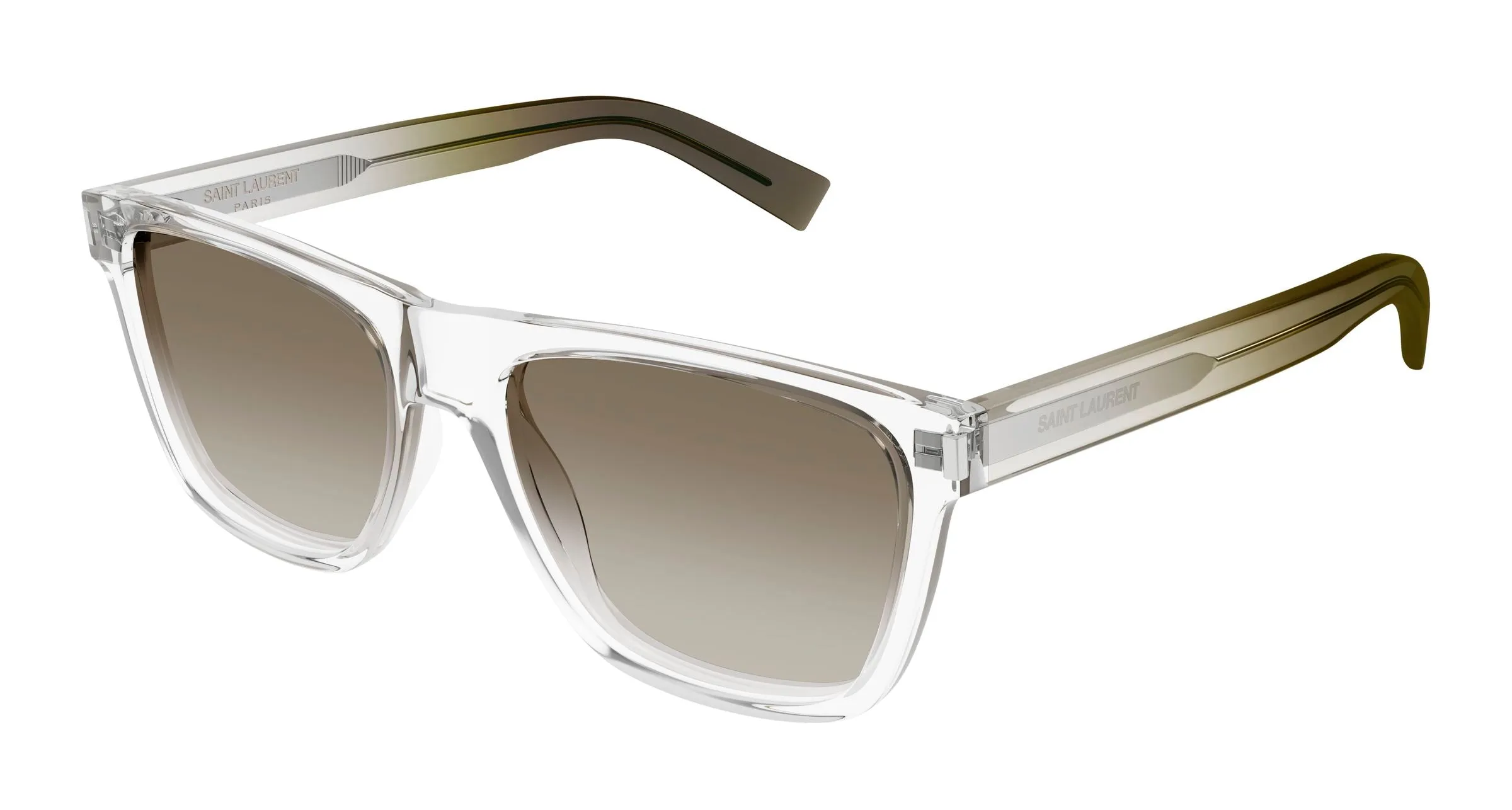 SAINT LAURENT SL 619 008 Occhiali da sole Acetato Cristallo Verde Rotonda - immagine 1