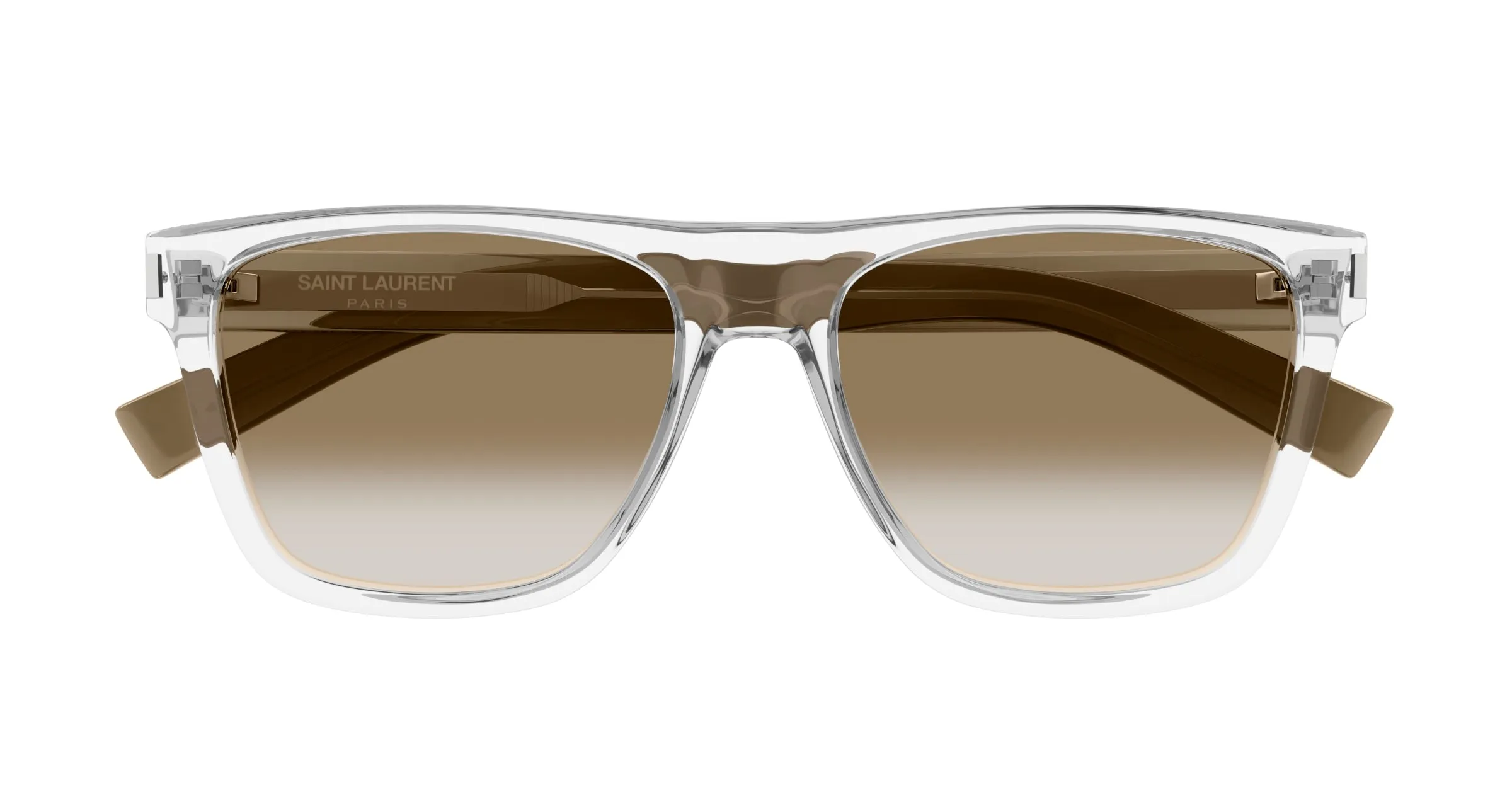SAINT LAURENT SL 619 007 Occhiali da sole Acetato Cristallo Marrone Rotonda - immagine 2