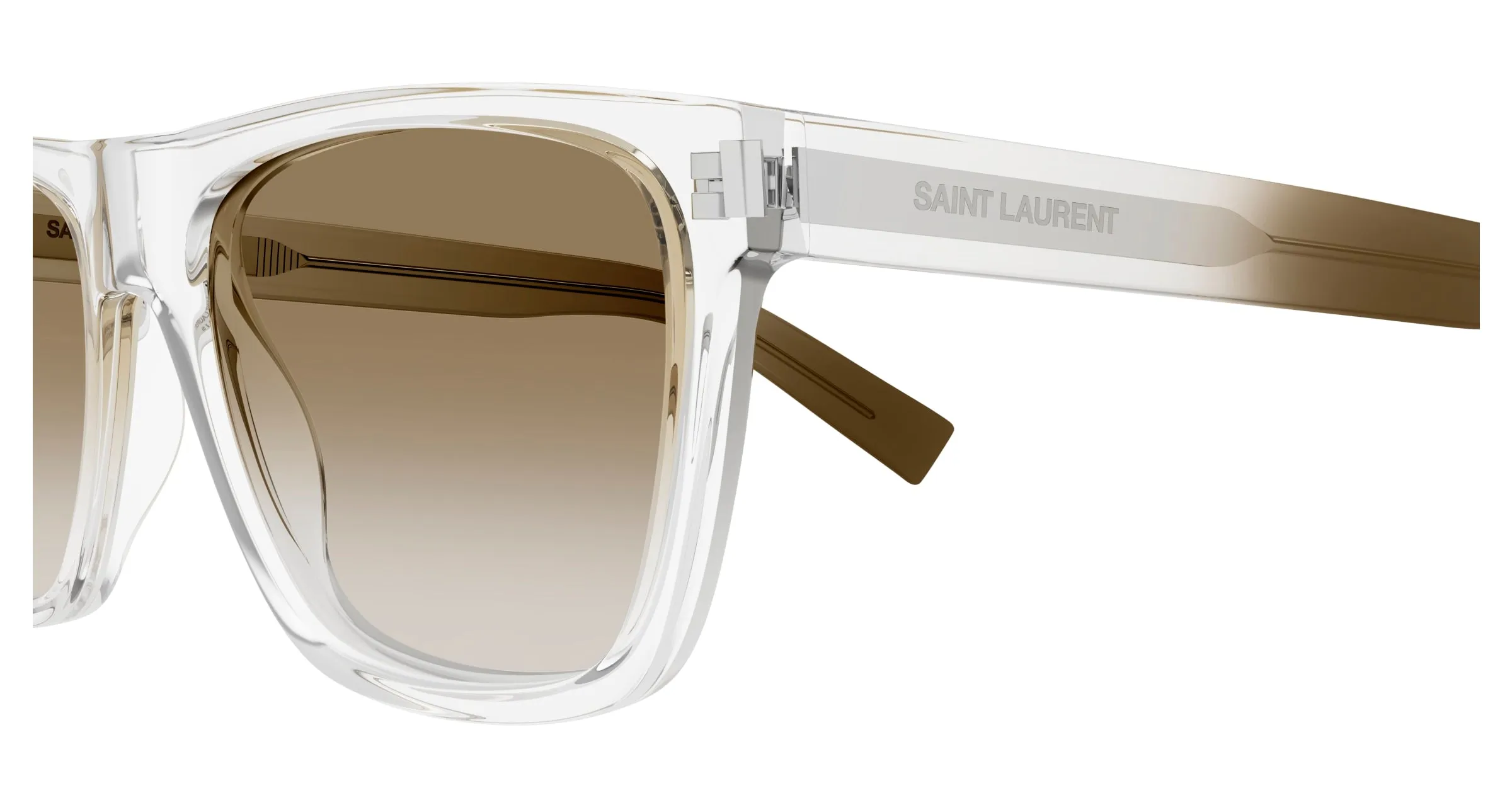 SAINT LAURENT SL 619 007 Occhiali da sole Acetato Cristallo Marrone Rotonda - immagine 3