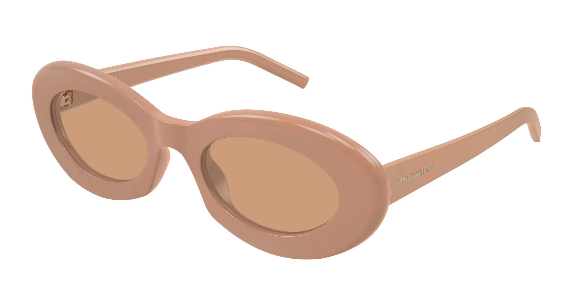 SAINT LAURENT SL 594 010 Occhiali da sole Acetato Marrone Marrone Rotonda - immagine 1