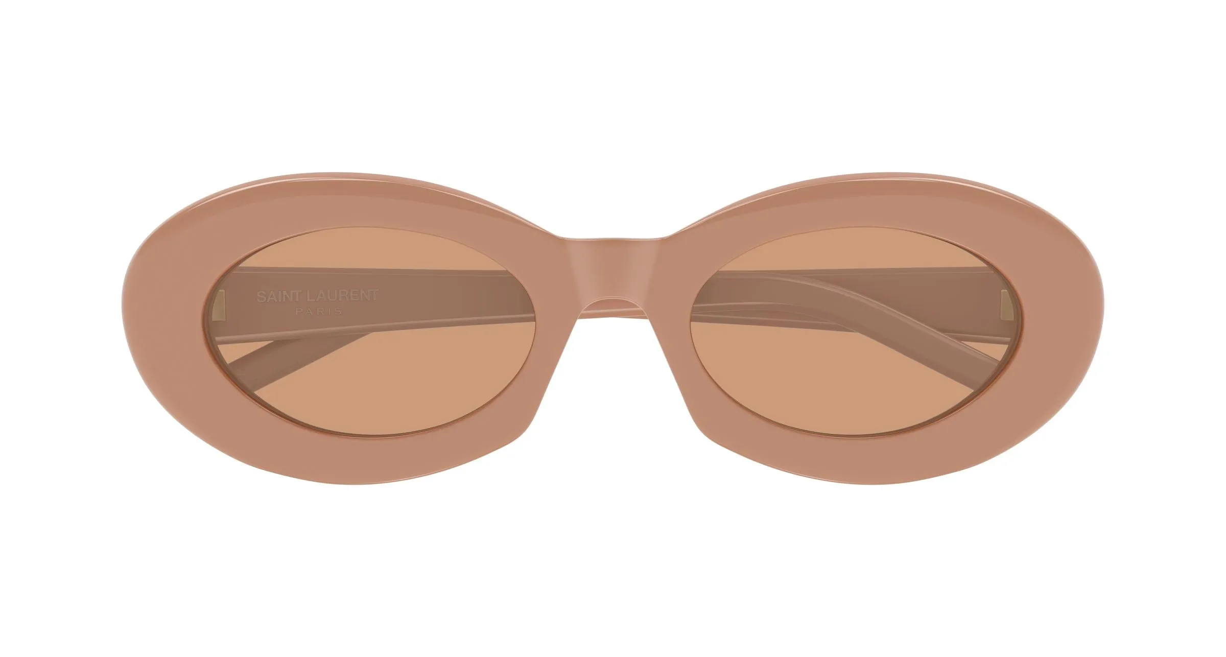SAINT LAURENT SL 594 010 Occhiali da sole Acetato Marrone Marrone Rotonda - immagine 2