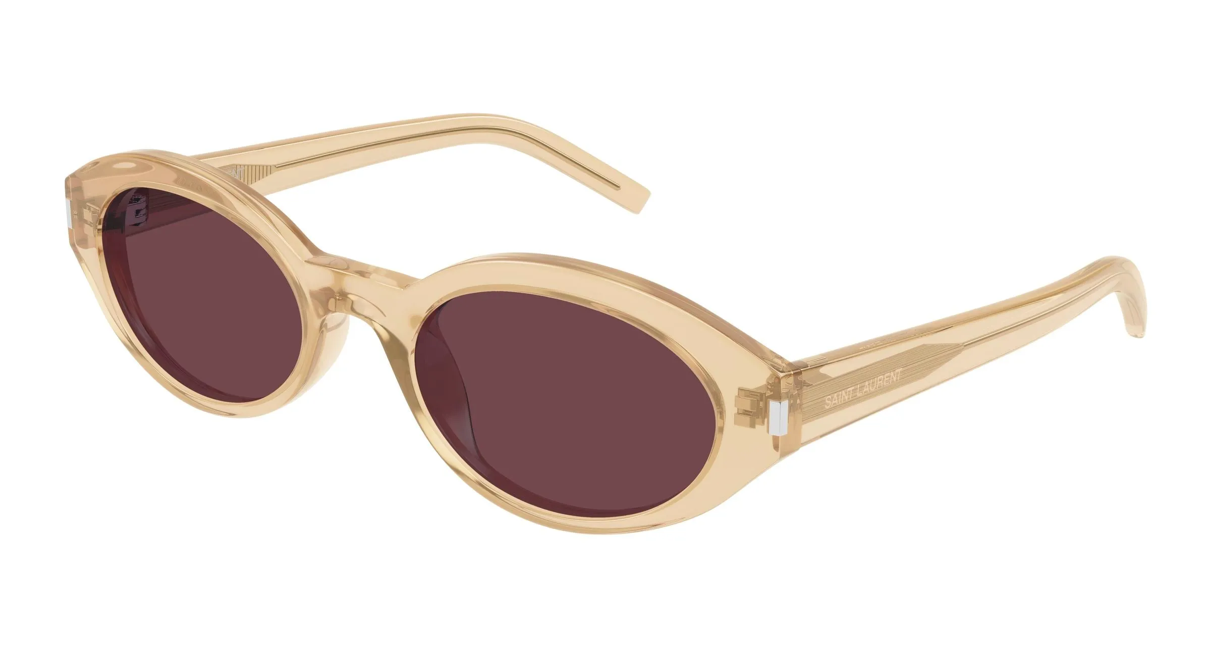 SAINT LAURENT SL 567 007 Occhiali da sole Acetato Giallo Viola Rotonda - immagine 1