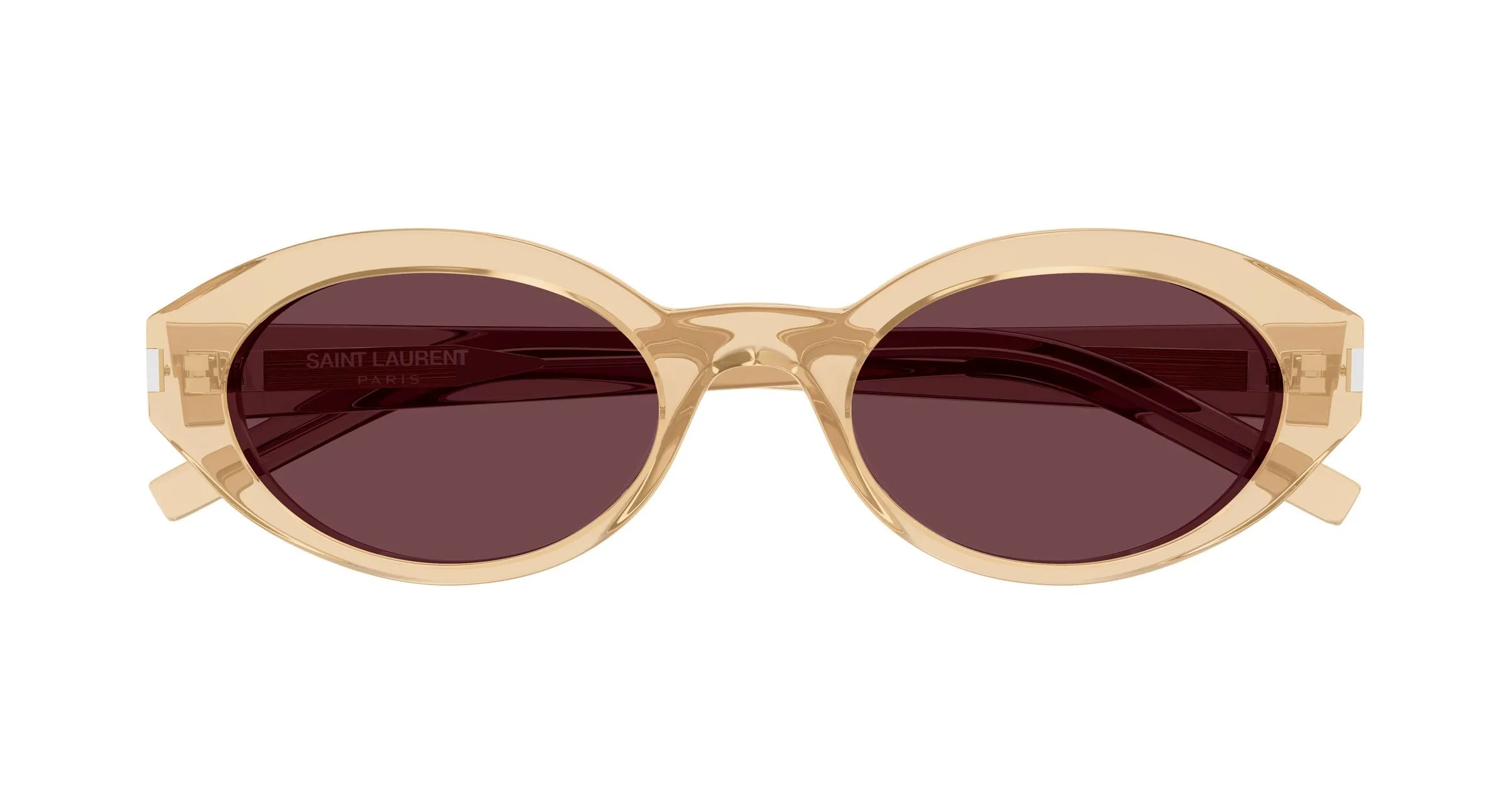 SAINT LAURENT SL 567 007 Occhiali da sole Acetato Giallo Viola Rotonda - immagine 2