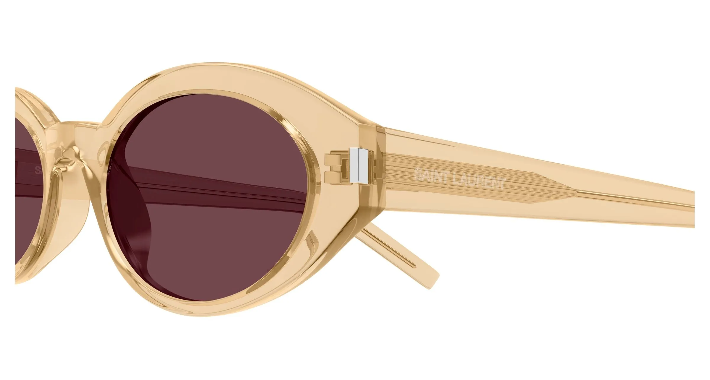 SAINT LAURENT SL 567 007 Occhiali da sole Acetato Giallo Viola Rotonda - immagine 3
