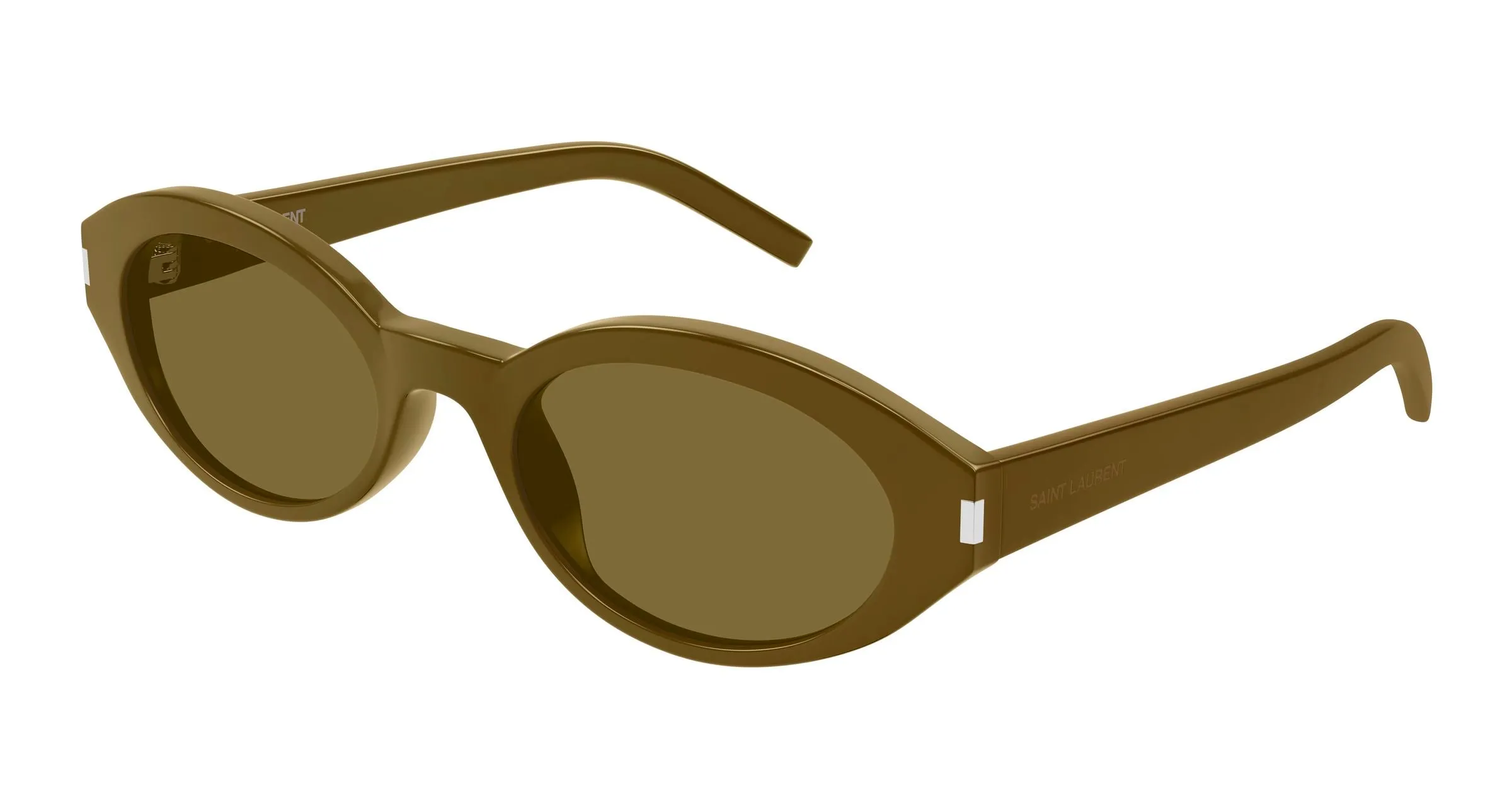 SAINT LAURENT SL 567 006 Occhiali da sole Acetato Marrone Marrone Rotonda - immagine 1