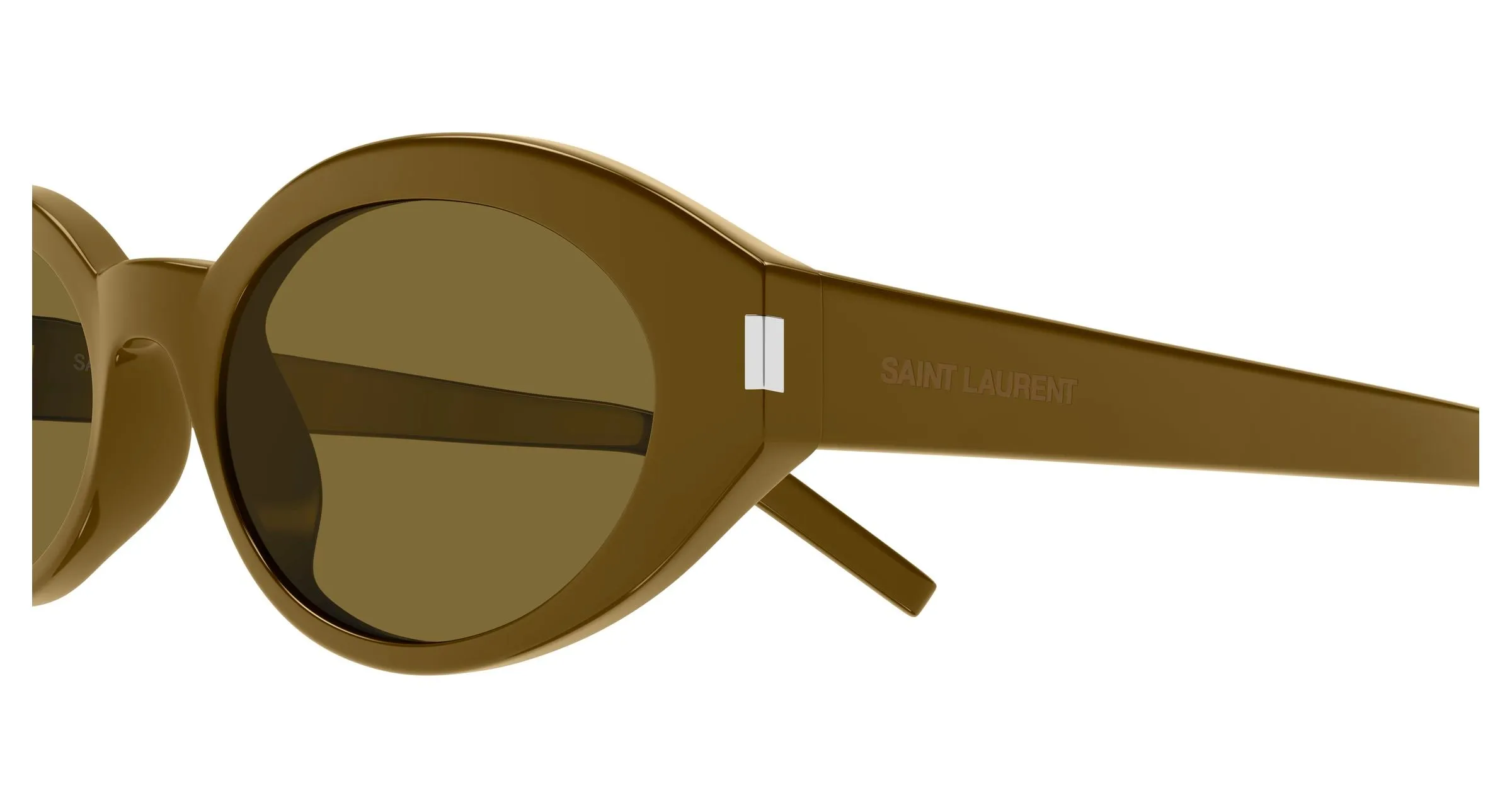SAINT LAURENT SL 567 006 Occhiali da sole Acetato Marrone Marrone Rotonda - immagine 3