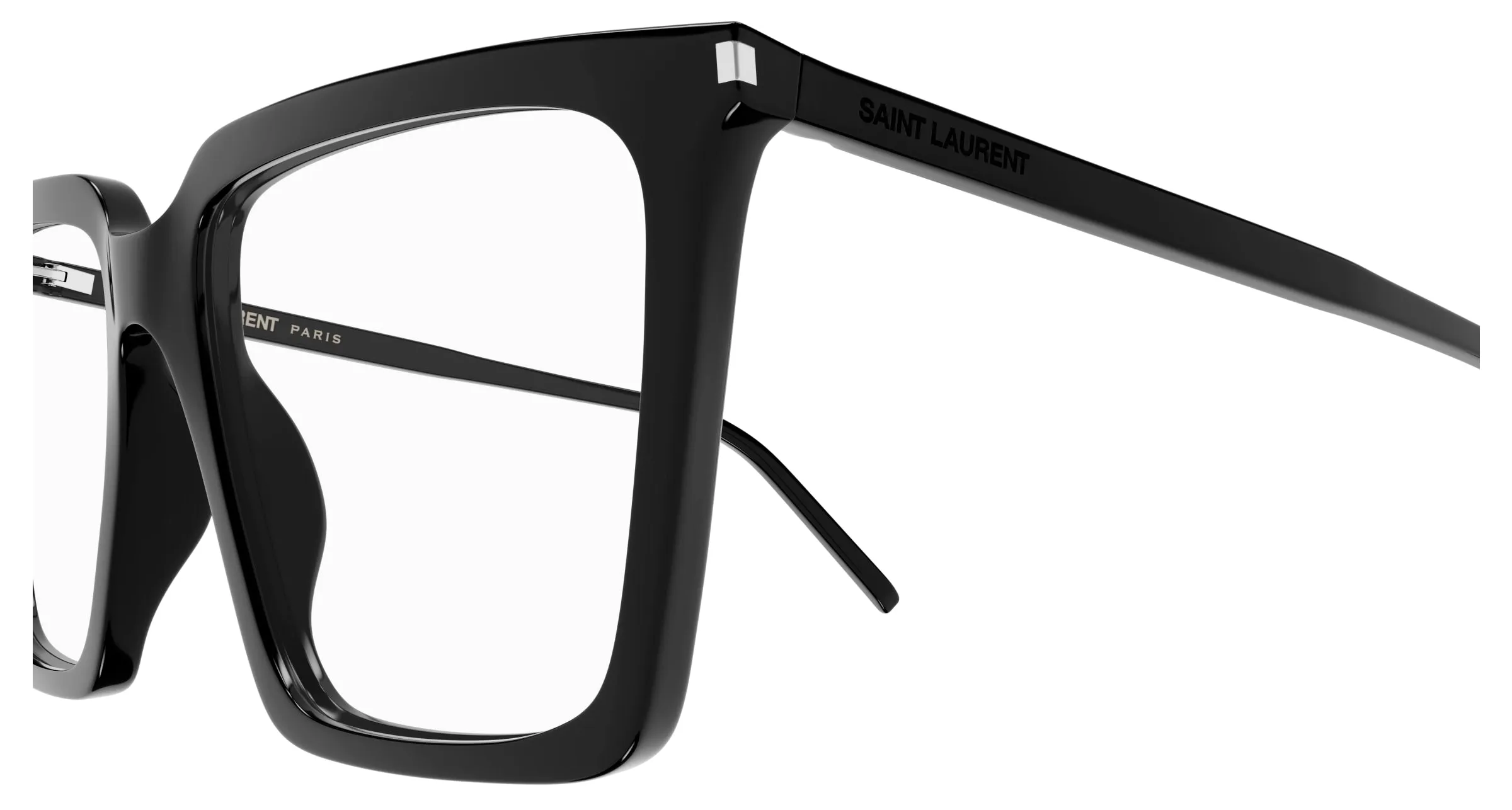 SAINT LAURENT SL 474 OPT 001 Montature da vista Acetato Nero Trasparente Farfalla ["Antiriflesso"] - immagine 3