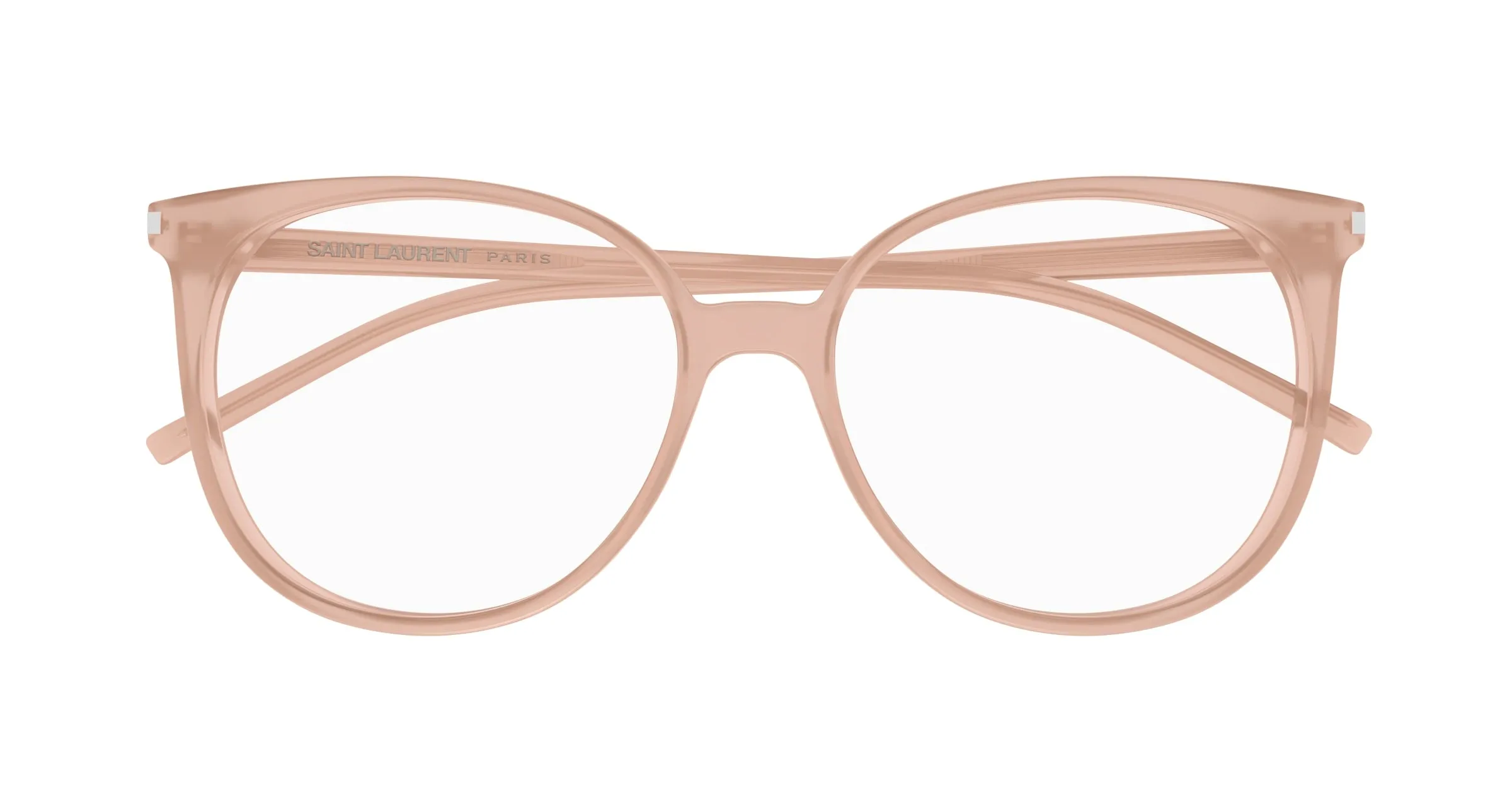 SAINT LAURENT SL 39 009 Montature da vista Acetato Arancione Trasparente Rotonda ["Antiriflesso"] - immagine 2