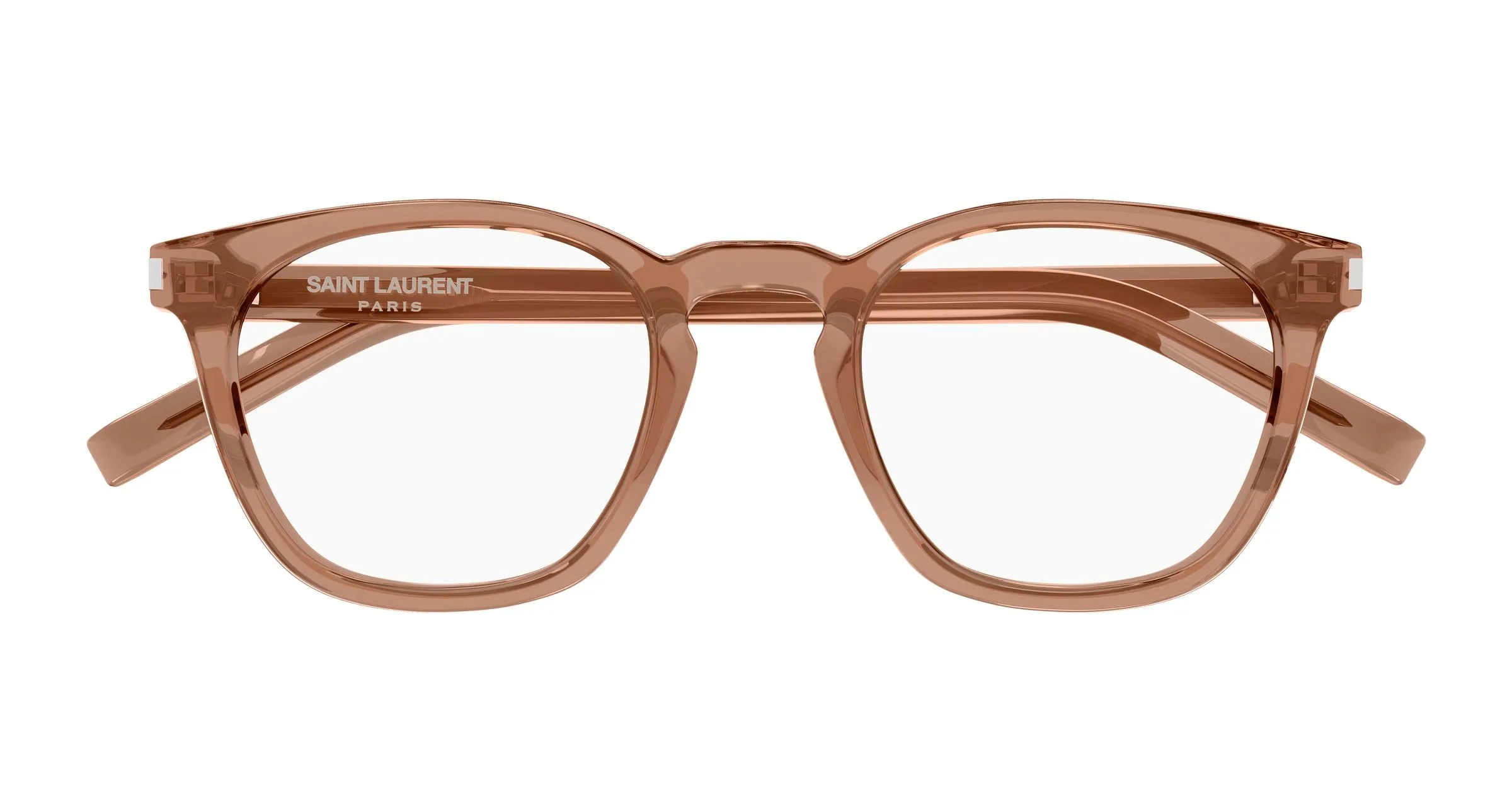 SAINT LAURENT SL 28 OPT 015 Montature da vista Acetato Marrone Trasparente Rotonda - immagine 2