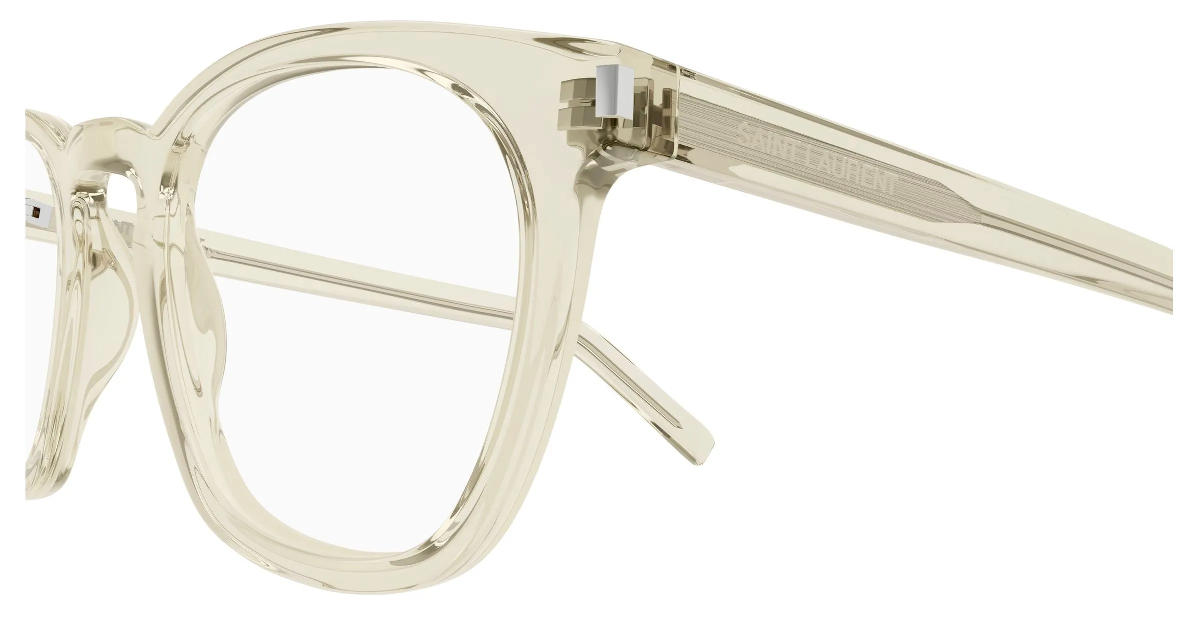 SAINT LAURENT SL 28 OPT 014 Montature da vista Acetato Giallo Trasparente Rotonda - immagine 3