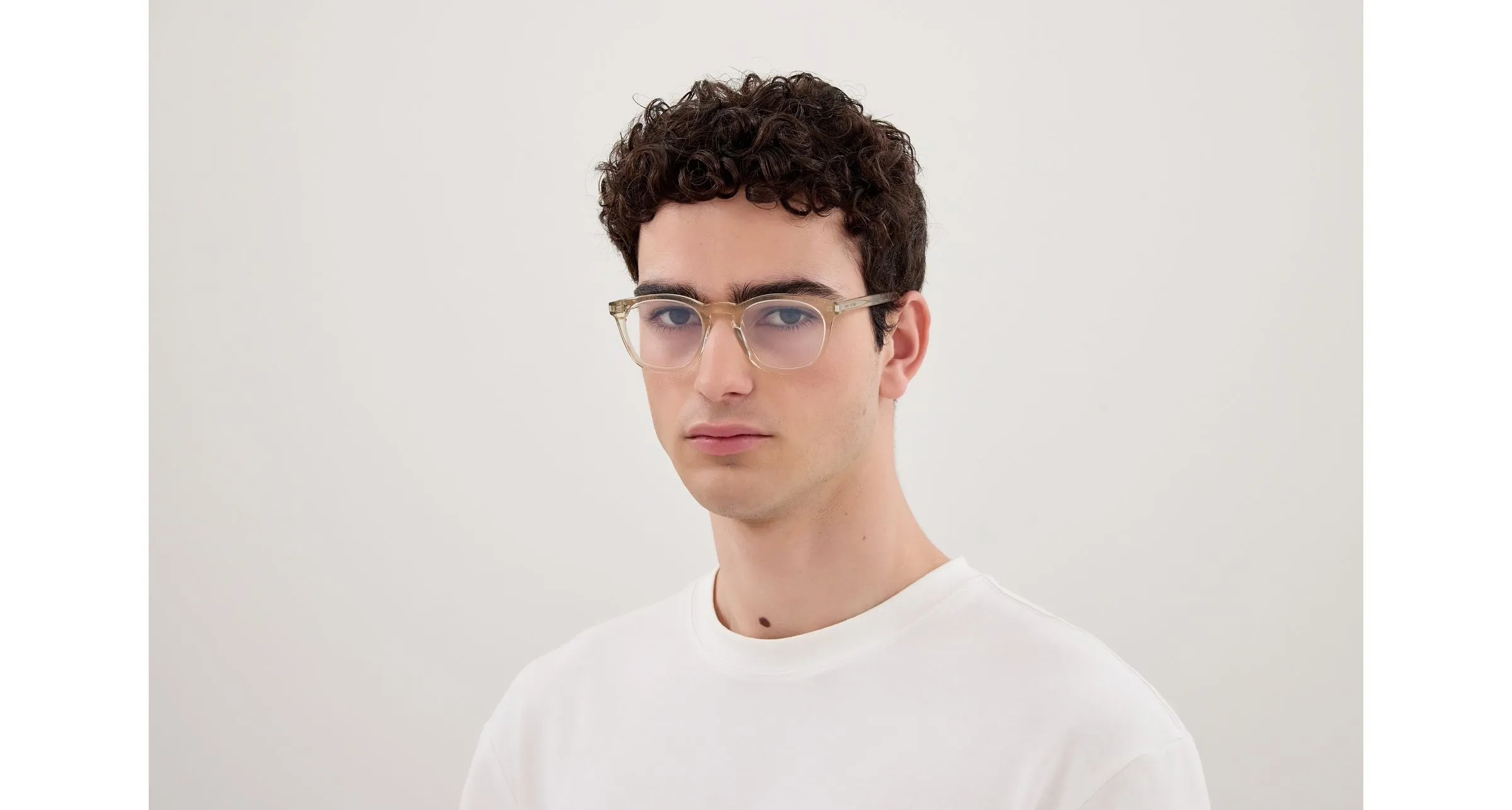 SAINT LAURENT SL 28 OPT 014 Montature da vista Acetato Giallo Trasparente Rotonda - immagine 4