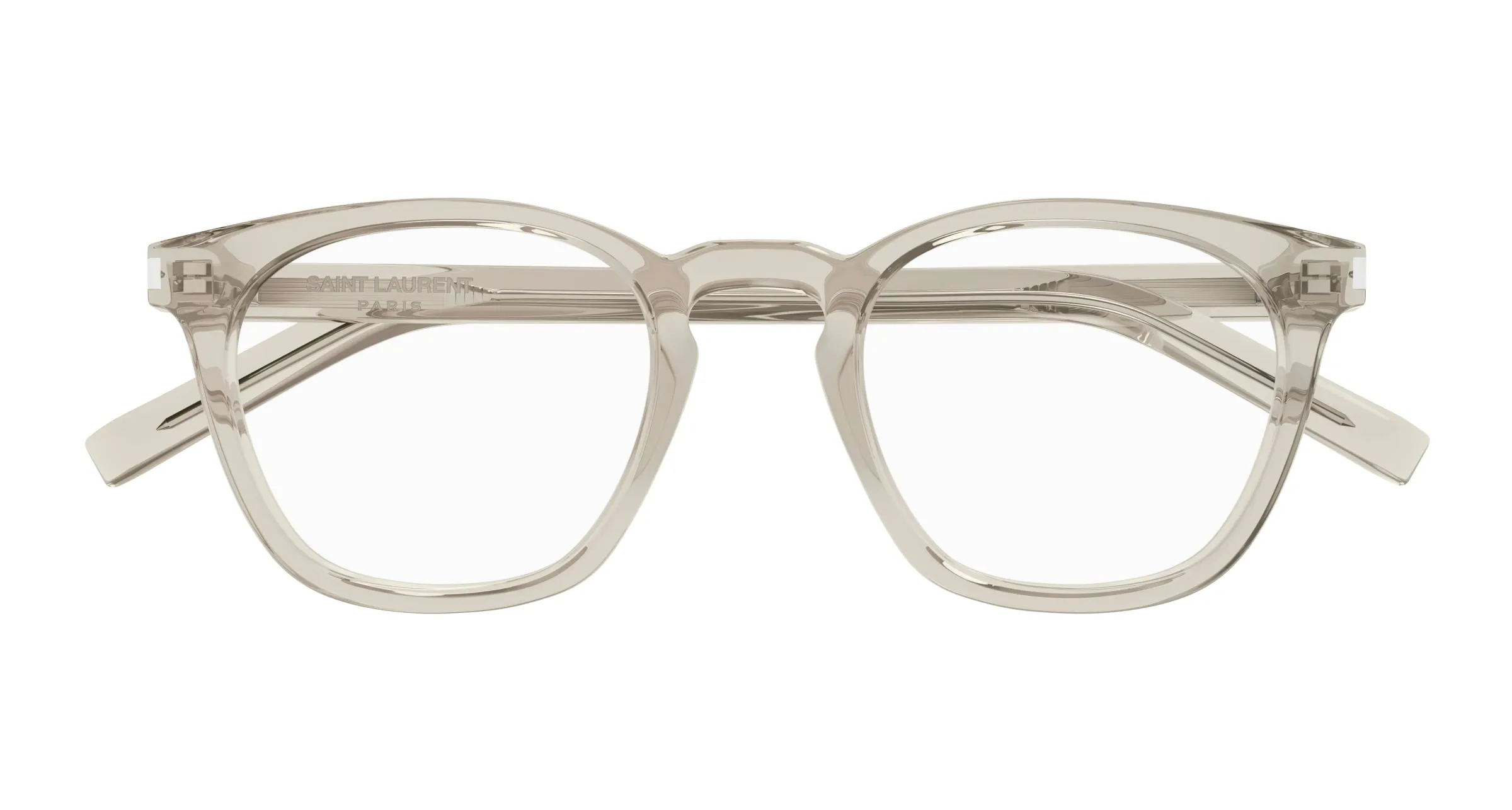 SAINT LAURENT SL 28 OPT 012 Montature da vista Acetato Giallo Trasparente Rotonda - immagine 2