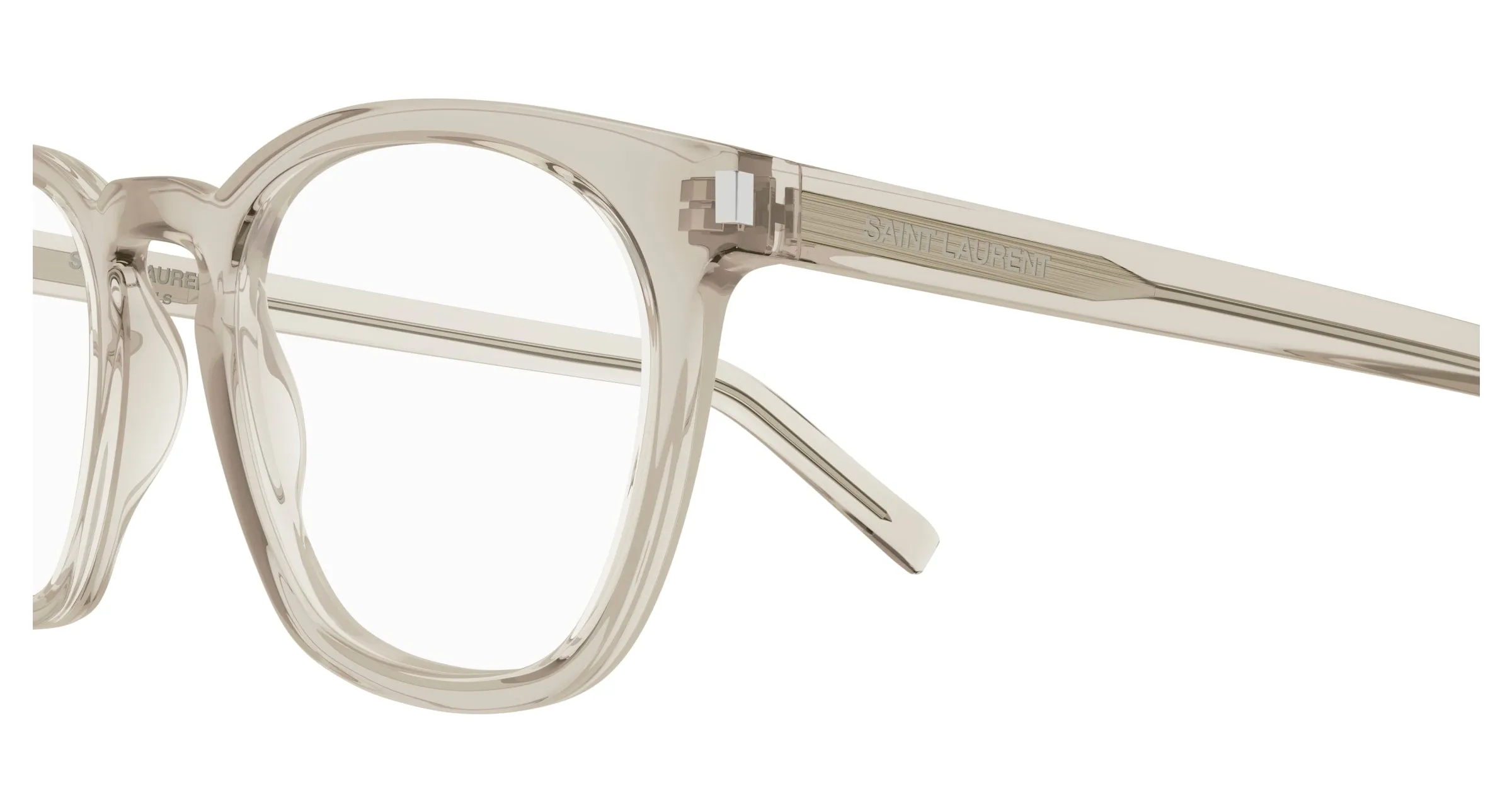 SAINT LAURENT SL 28 OPT 012 Montature da vista Acetato Giallo Trasparente Rotonda - immagine 3