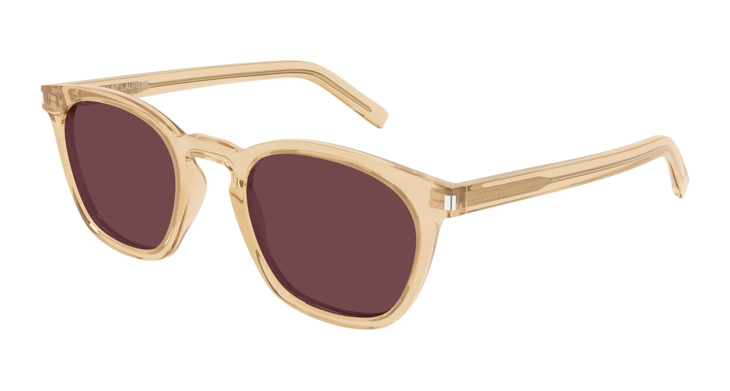 SAINT LAURENT SL 28 055 Occhiali da sole Acetato Giallo Viola Squadrata - immagine 1