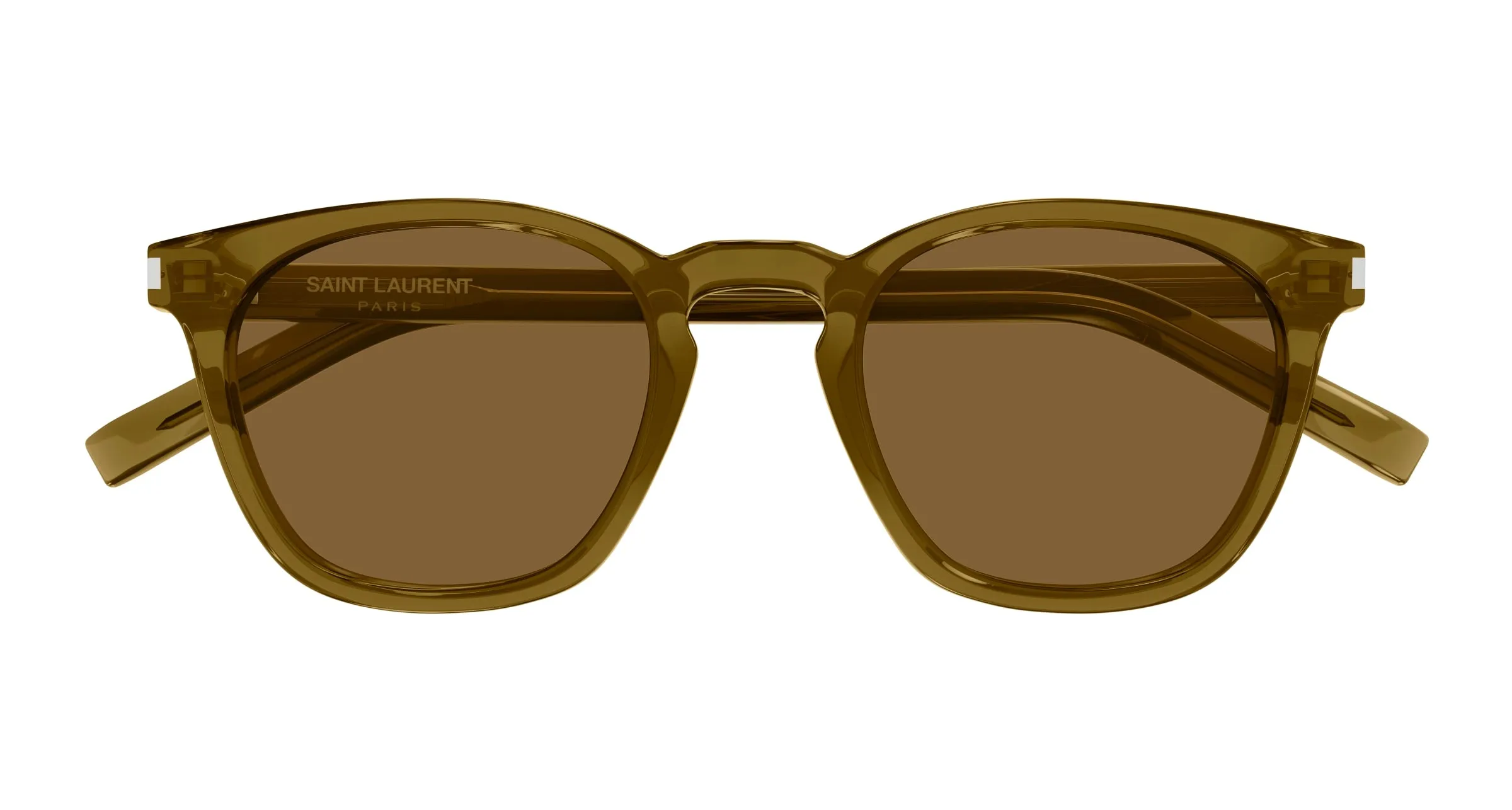 SAINT LAURENT SL 28 052 Occhiali da sole Acetato Marrone Marrone Squadrata - immagine 2