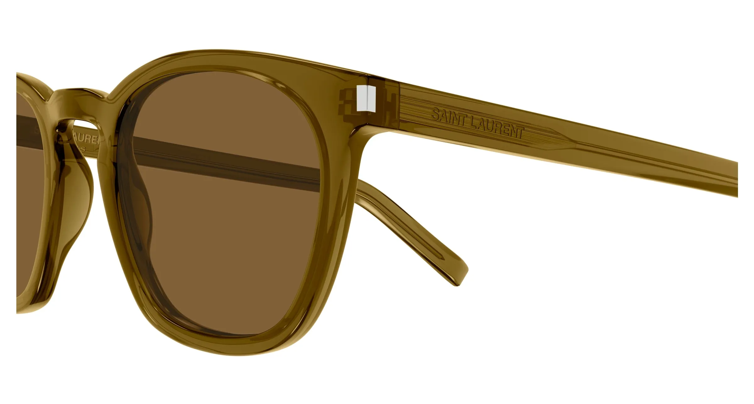 SAINT LAURENT SL 28 052 Occhiali da sole Acetato Marrone Marrone Squadrata - immagine 3