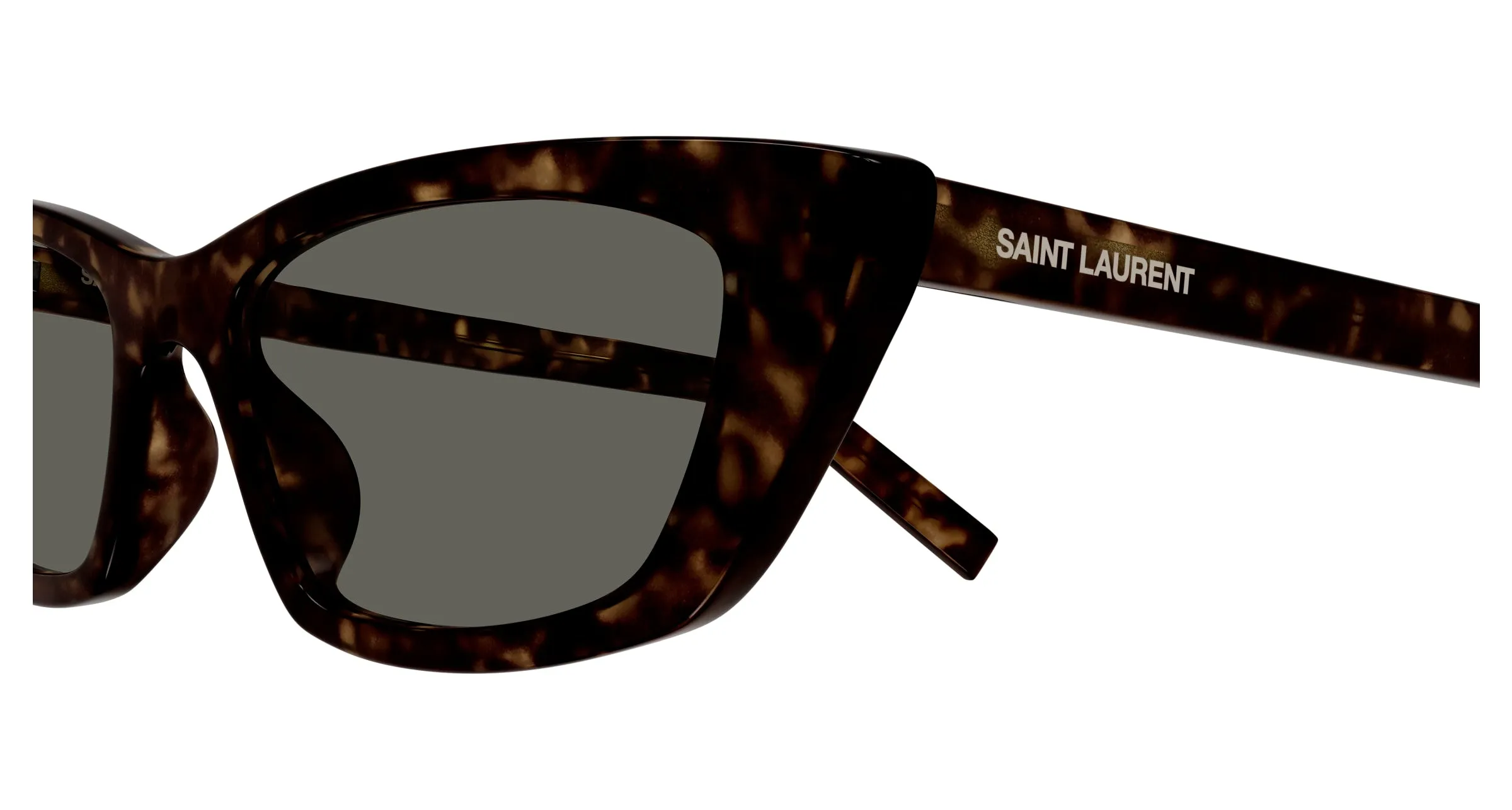 SAINT LAURENT SL 277 010 Occhiali da sole Acetato Havana Grigio Cat Eye - immagine 3