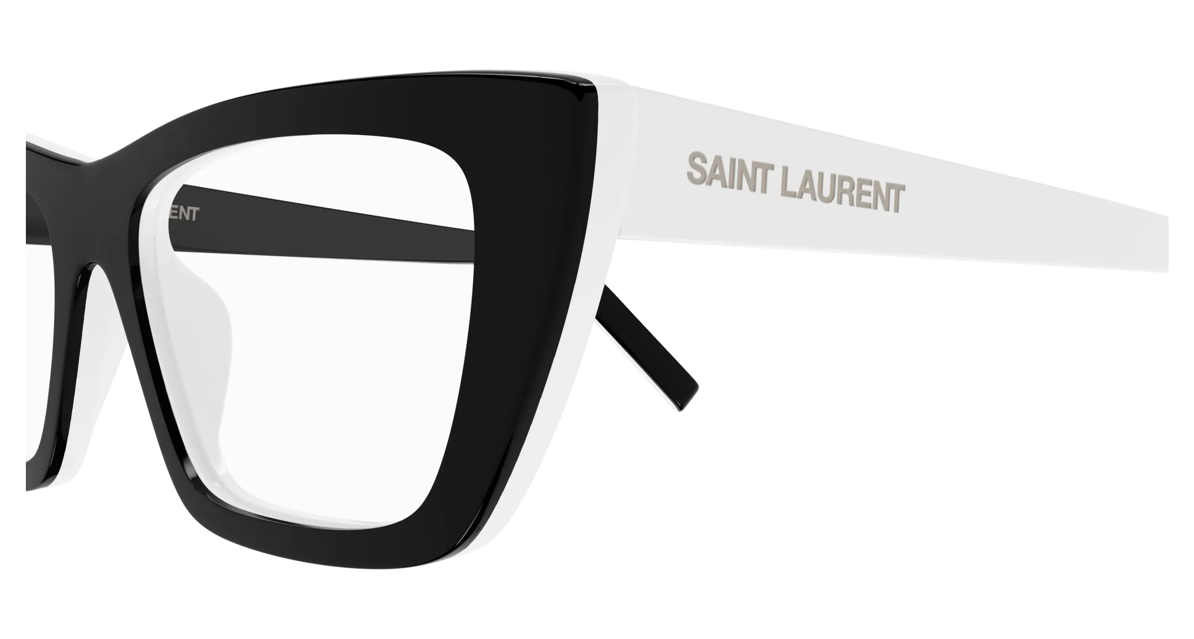 SAINT LAURENT SL 276 MICA OPT 009 Montature da vista Acetato Nero Trasparente Cat Eye ["Antiriflesso"] - immagine 3