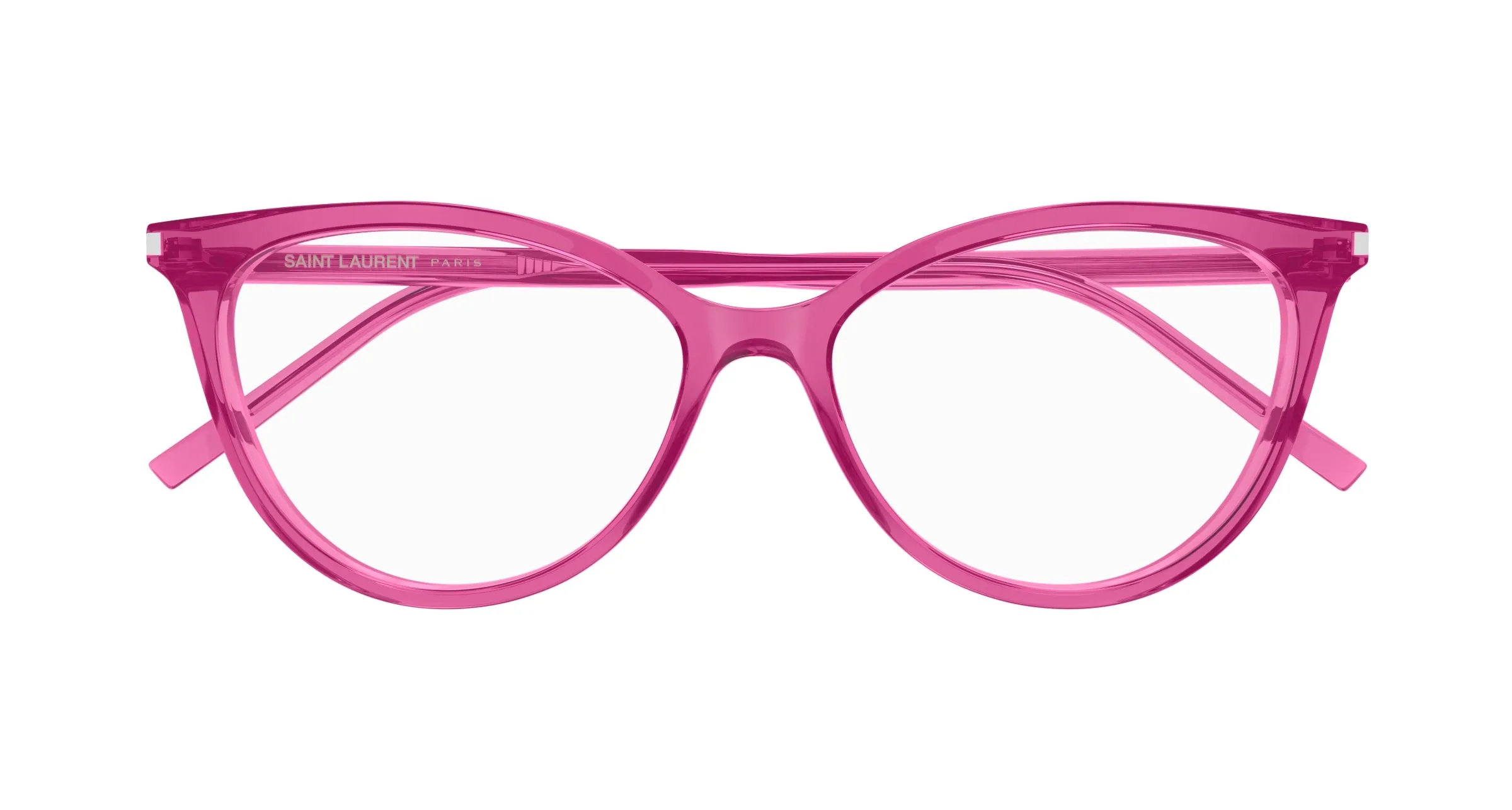 SAINT LAURENT SL 261 010 Montature da vista Acetato Rosa Trasparente Cat Eye ["Antiriflesso"] - immagine 2