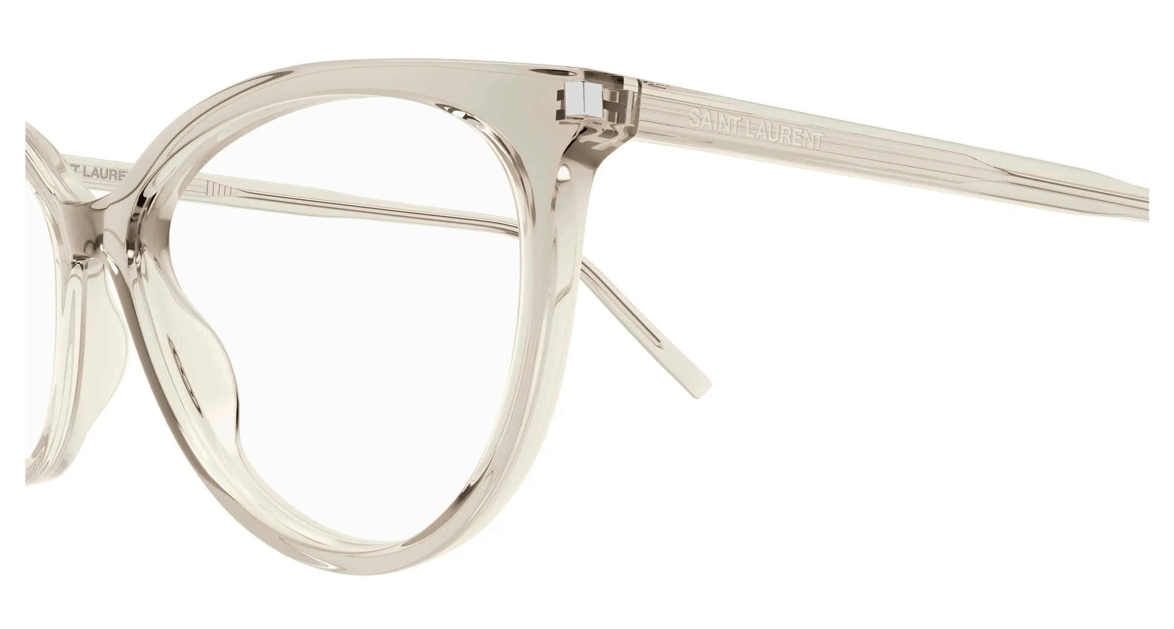 SAINT LAURENT SL 261 009 Montature da vista Acetato Giallo Trasparente Cat Eye ["Antiriflesso"] - immagine 3