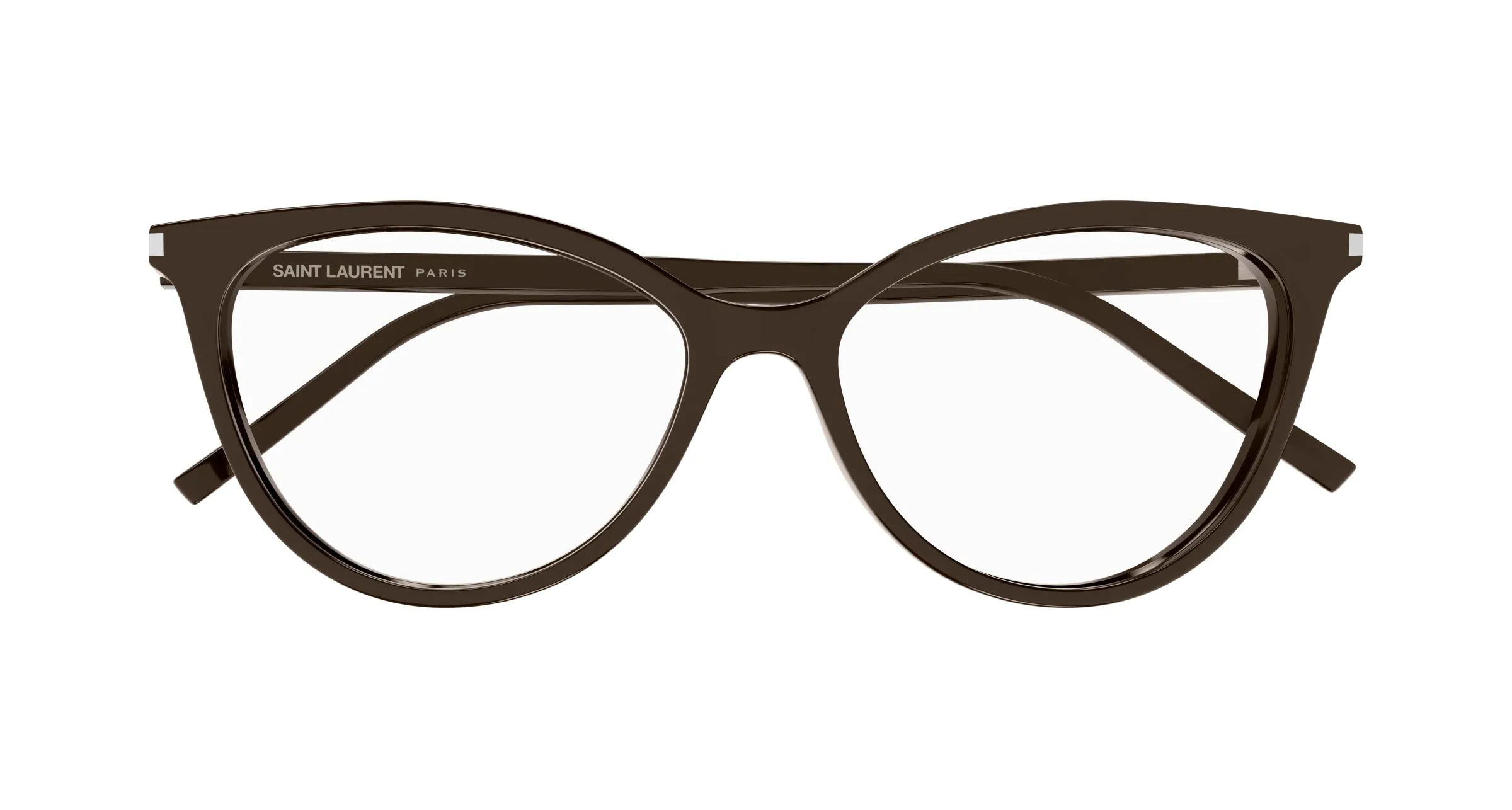 SAINT LAURENT SL 261 008 Montature da vista Acetato Marrone Trasparente Cat Eye - immagine 2