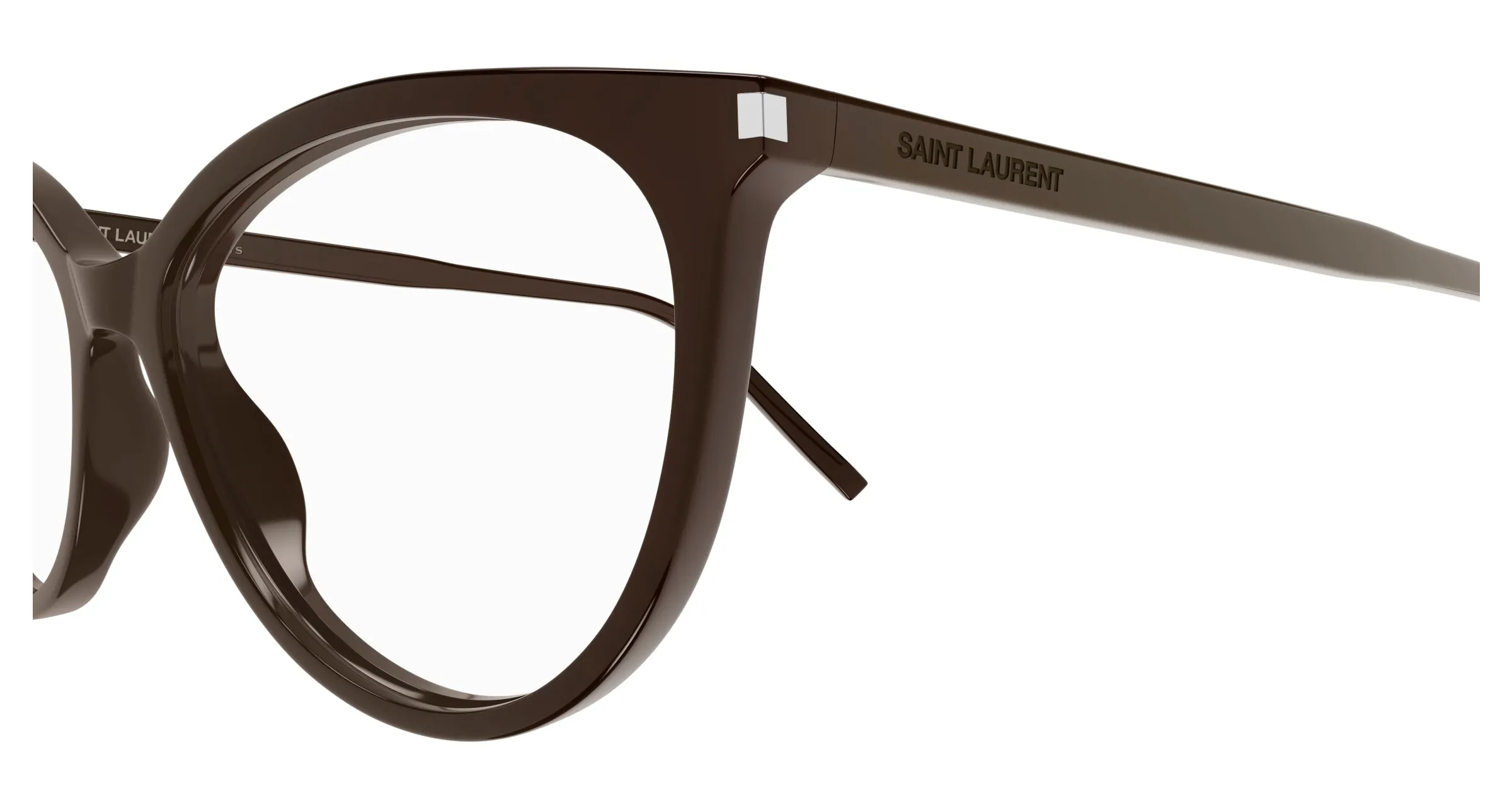 SAINT LAURENT SL 261 008 Montature da vista Acetato Marrone Trasparente Cat Eye - immagine 3