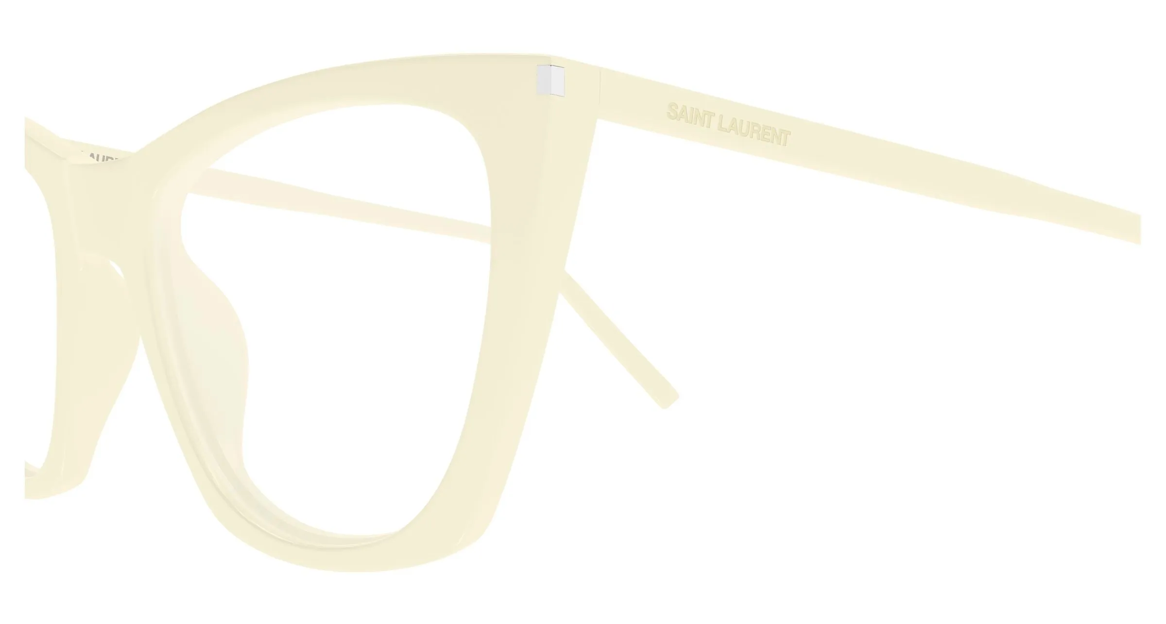 SAINT LAURENT SL 214 KATE THIN OPT 008 Montature da vista Acetato Avorio Trasparente Cat Eye ["Antiriflesso"] - immagine 3