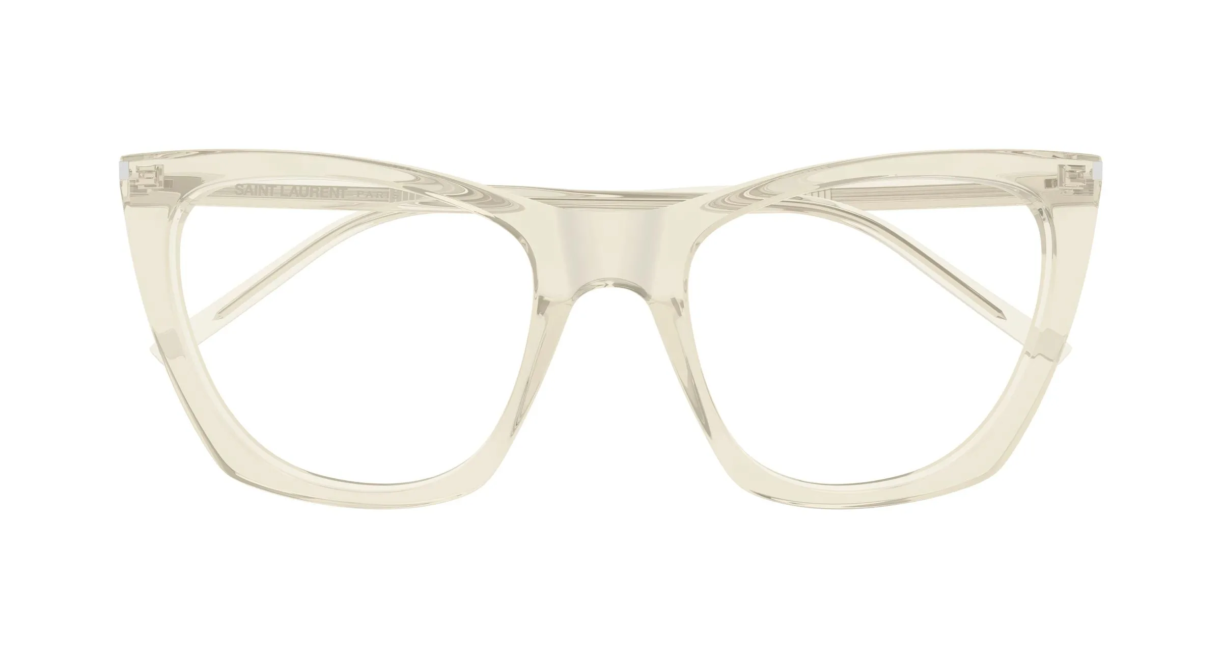 SAINT LAURENT SL 214 KATE THIN OPT 007 Montature da vista Acetato Giallo Trasparente Cat Eye ["Antiriflesso"] - immagine 2