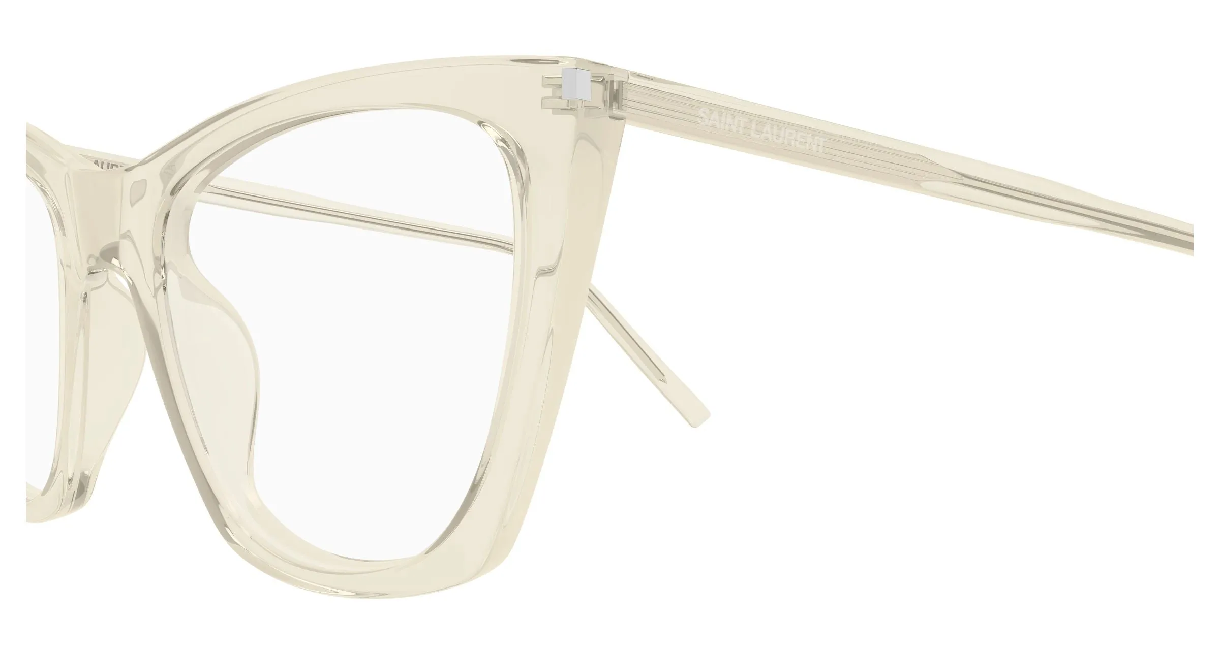 SAINT LAURENT SL 214 KATE THIN OPT 007 Montature da vista Acetato Giallo Trasparente Cat Eye ["Antiriflesso"] - immagine 3