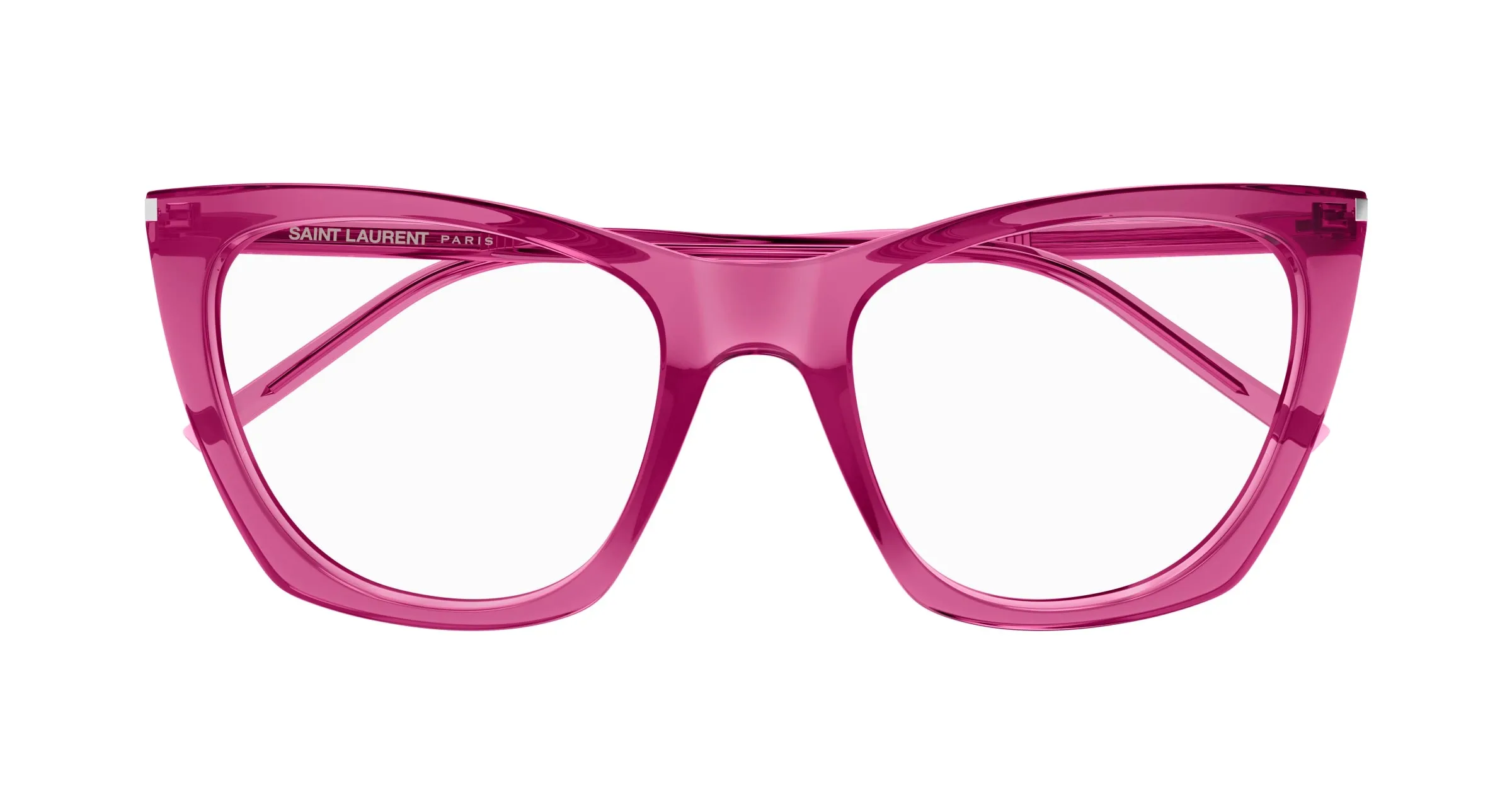 SAINT LAURENT SL 214 KATE THIN OPT 005 Montature da vista Acetato Rosa Trasparente Cat Eye ["Antiriflesso"] - immagine 2