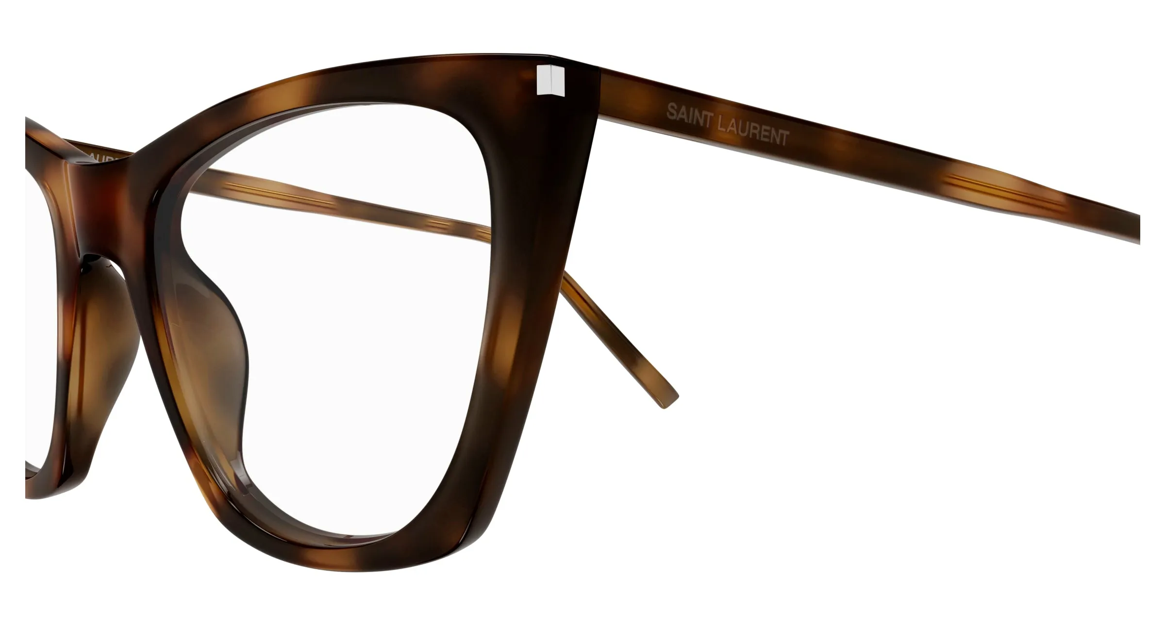 SAINT LAURENT SL 214 KATE THIN OPT 003 Montature da vista Acetato Havana Trasparente Cat Eye ["Antiriflesso"] - immagine 3