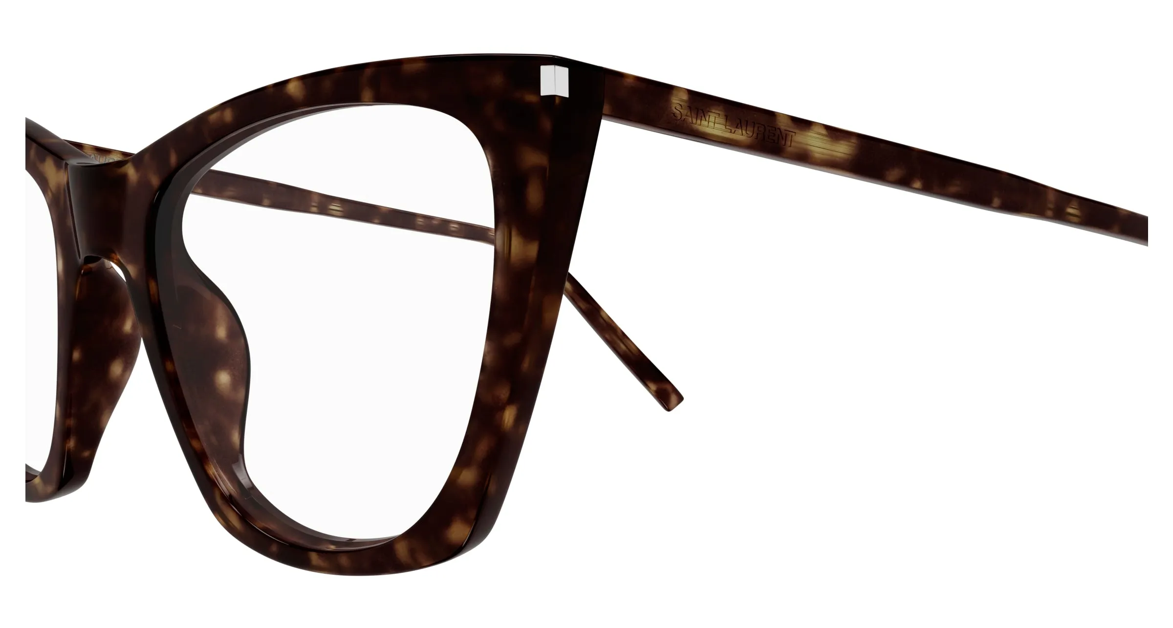 SAINT LAURENT SL 214 KATE THIN OPT 002 Montature da vista Acetato Havana Trasparente Cat Eye ["Antiriflesso"] - immagine 3