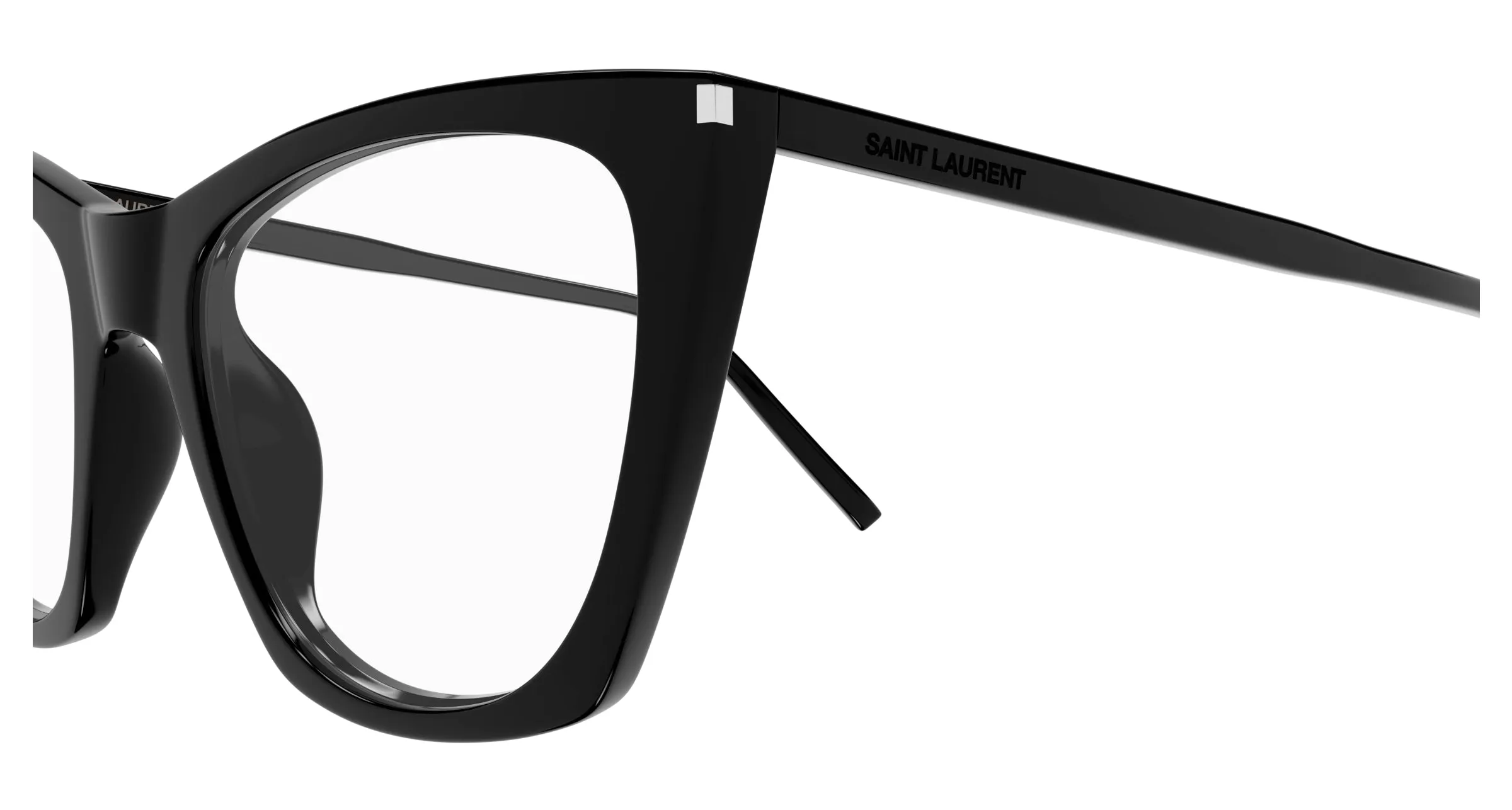 SAINT LAURENT SL 214 KATE THIN OPT 001 Montature da vista Acetato Nero Trasparente Cat Eye ["Antiriflesso"] - immagine 3