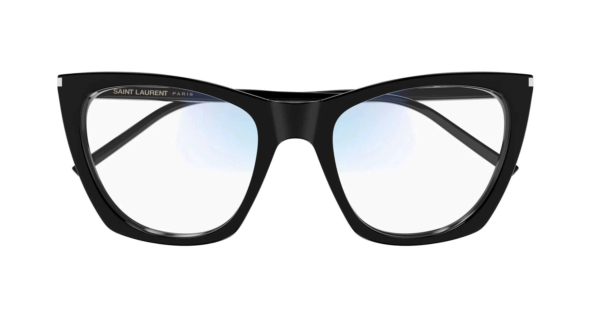 SAINT LAURENT SL 214 KATE THIN 006 Occhiali da sole Acetato Nero Trasparente Cat Eye Fotocromatico - immagine 2
