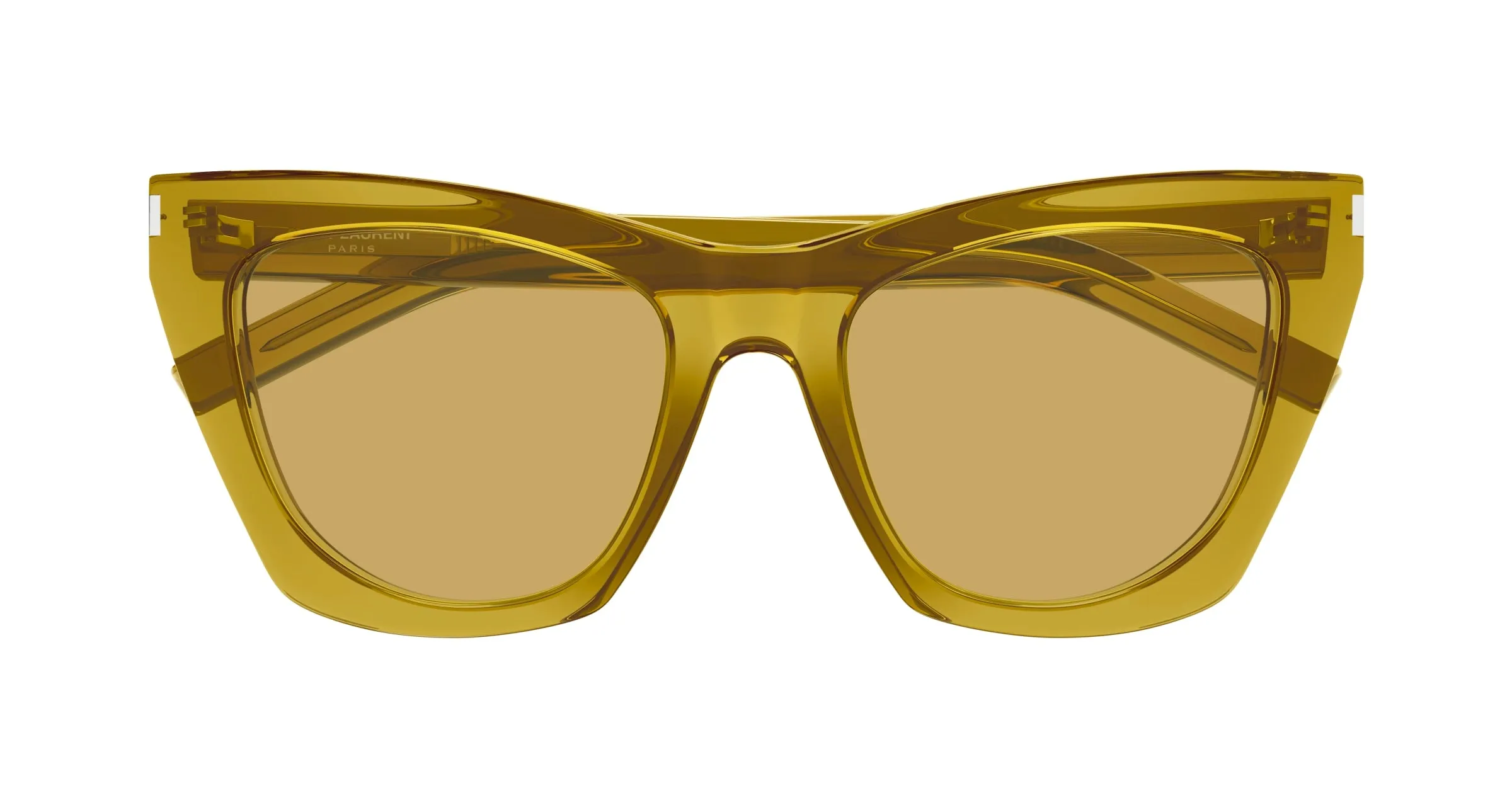 SAINT LAURENT SL 214 KATE 037 Occhiali da sole Acetato Verde Marrone Cat Eye - immagine 2